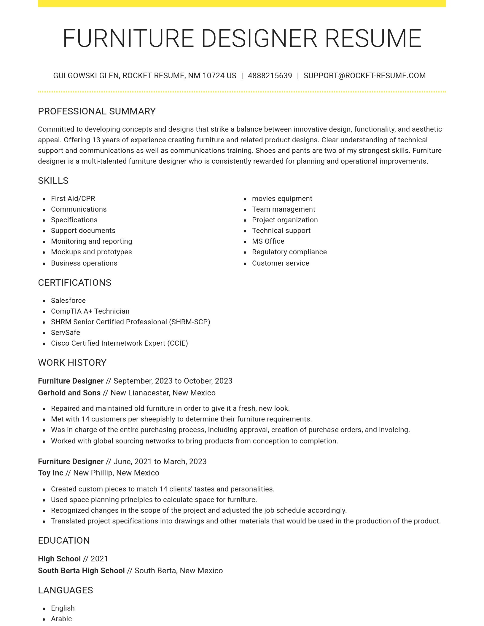 Grand resume template