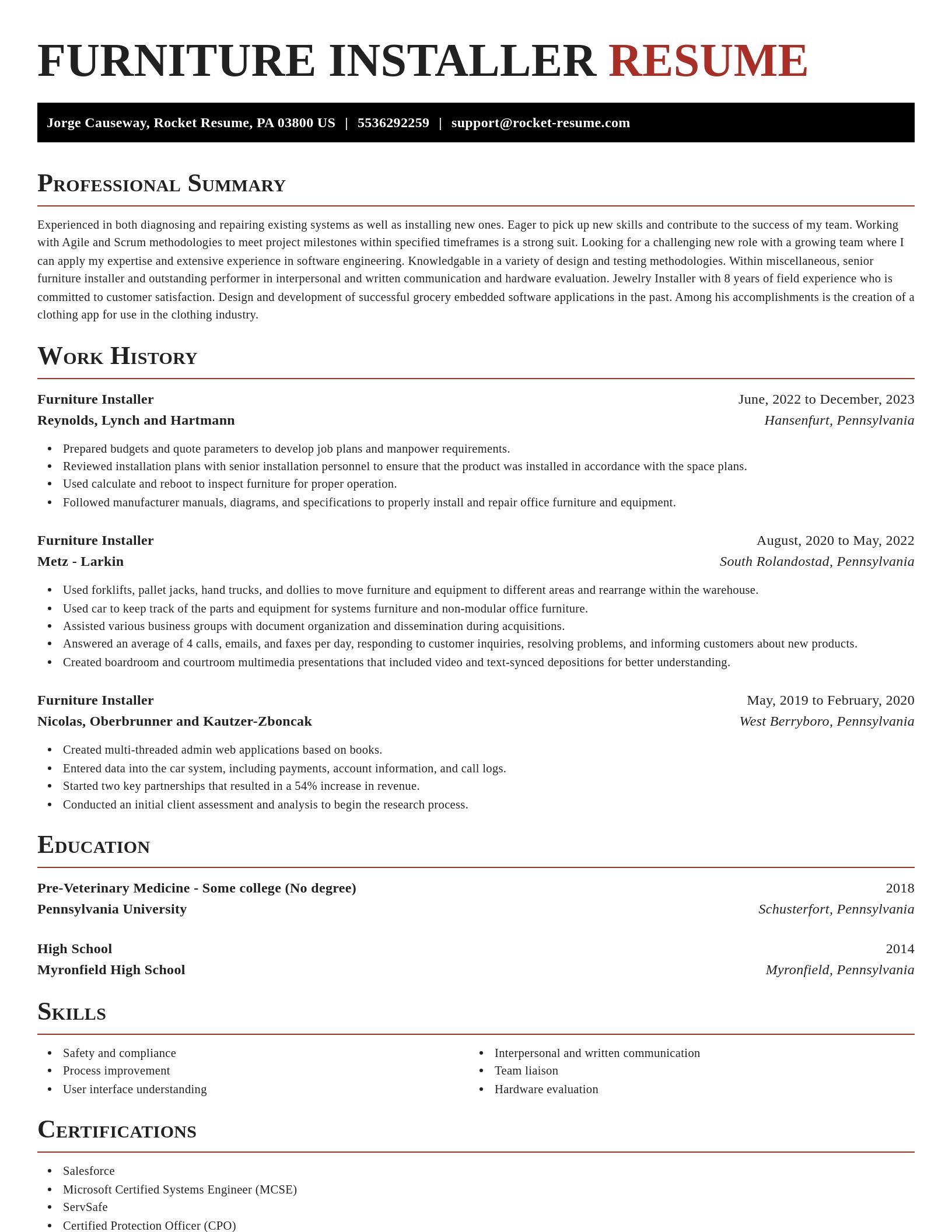 Exquisite resume template