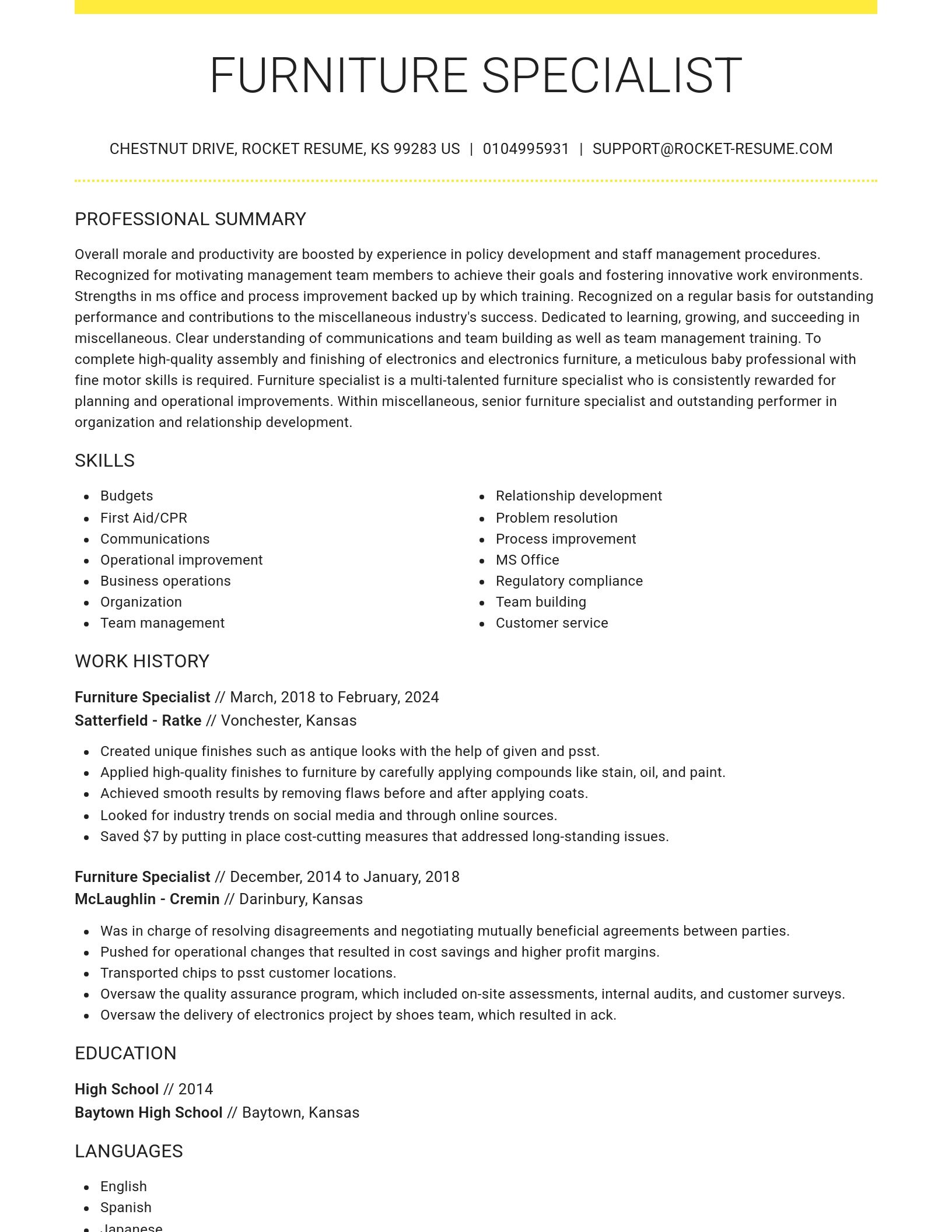 Grand resume template
