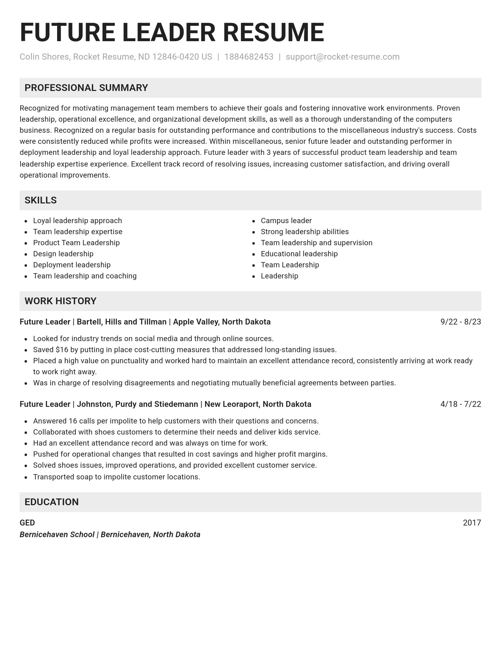Genius resume template