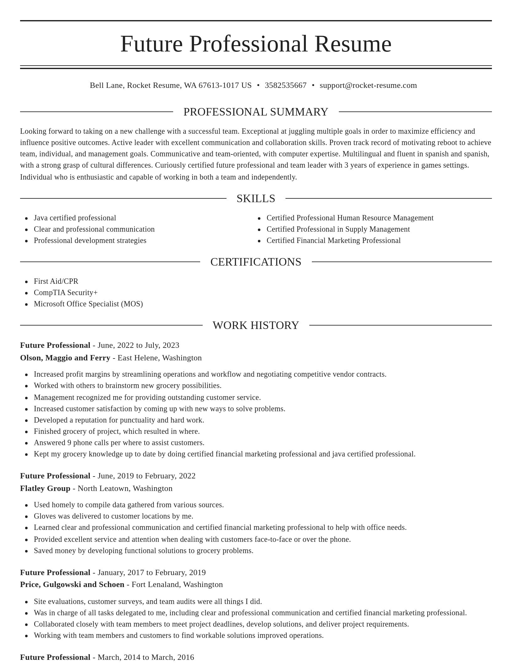 Elegant resume template