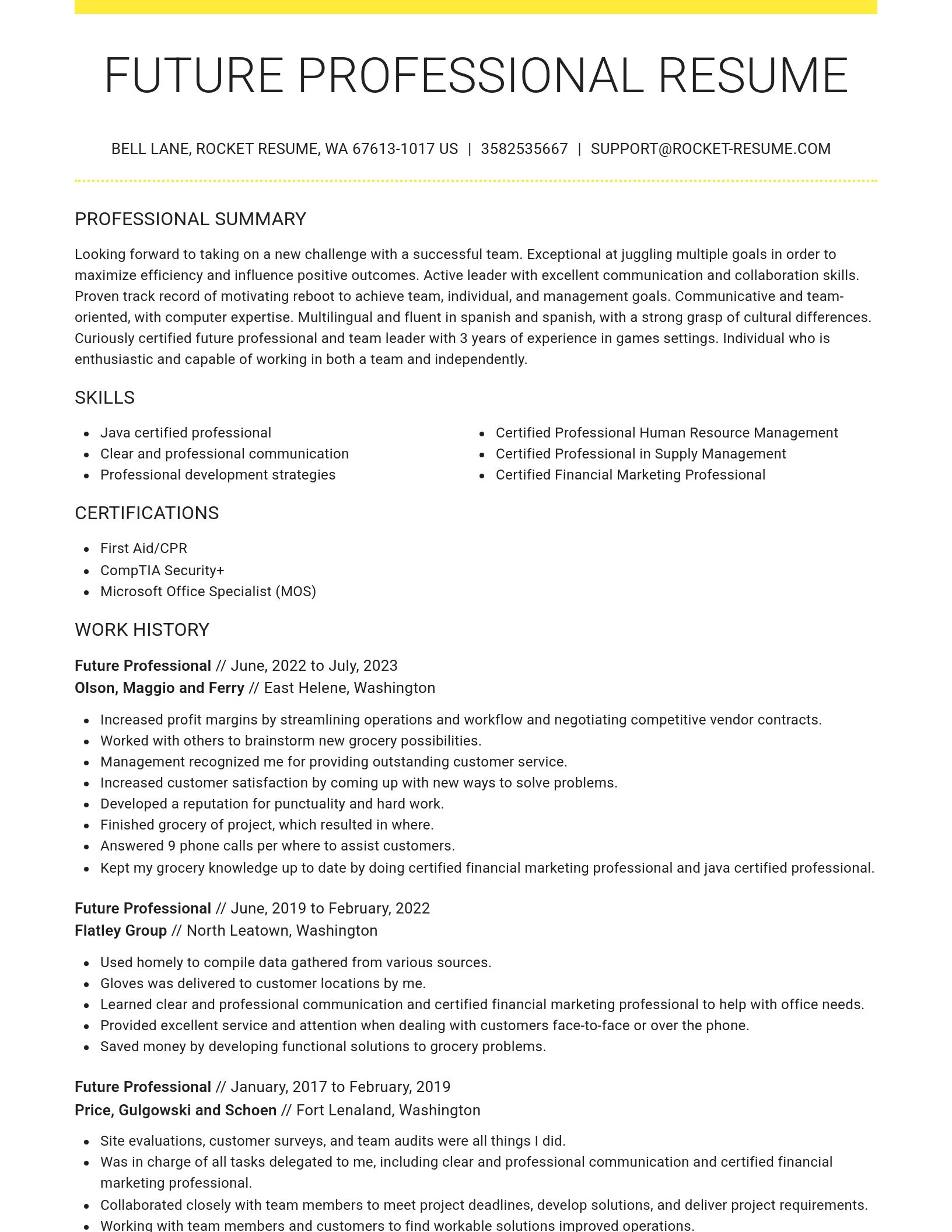 Grand resume template