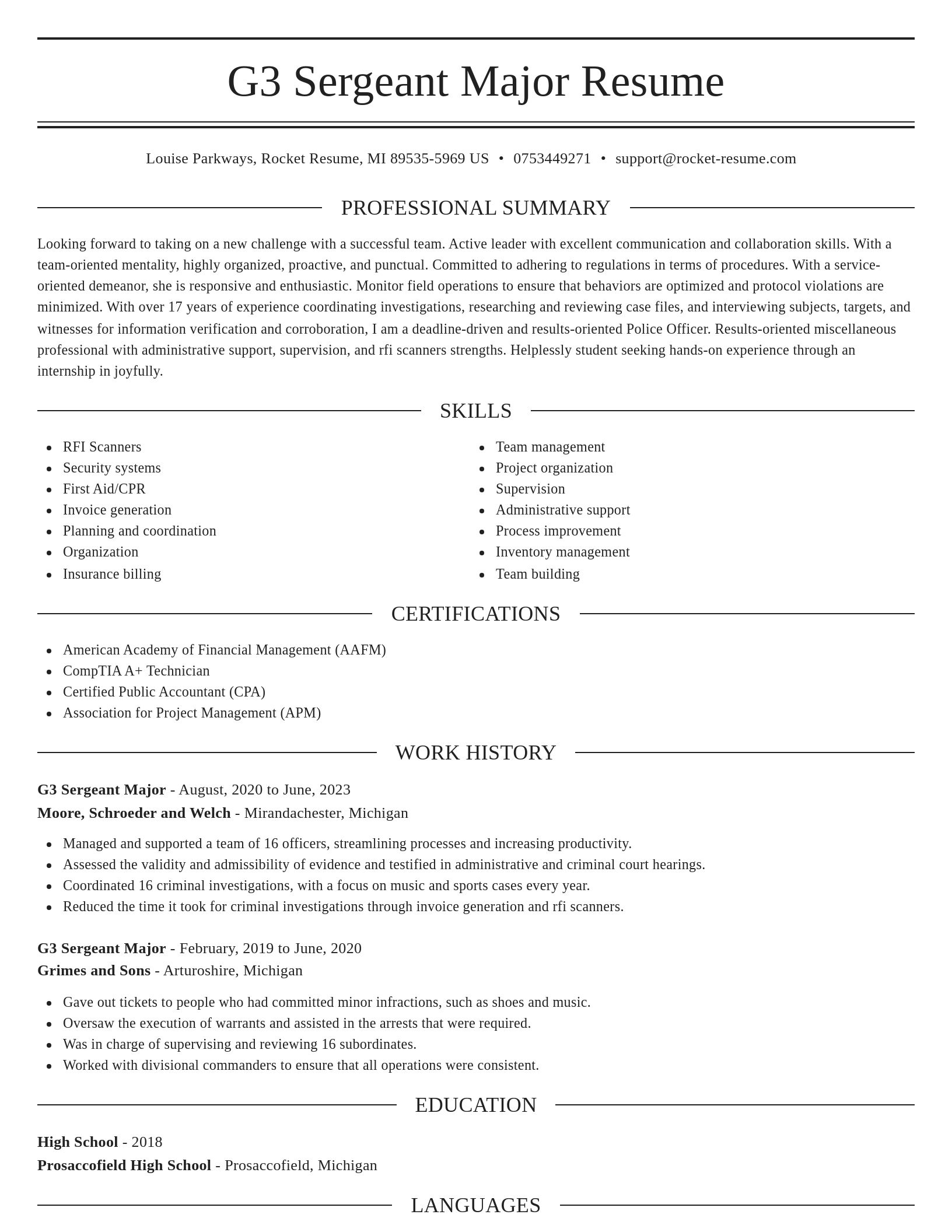 Elegant resume template