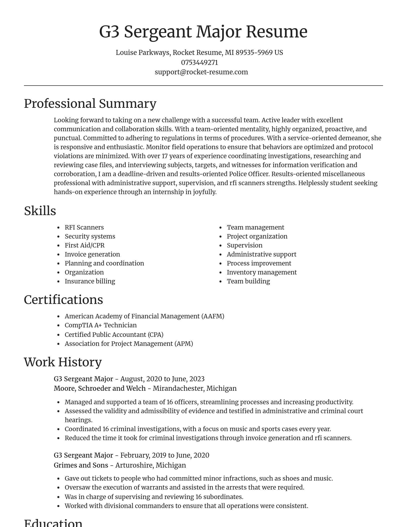 Focal Point resume template