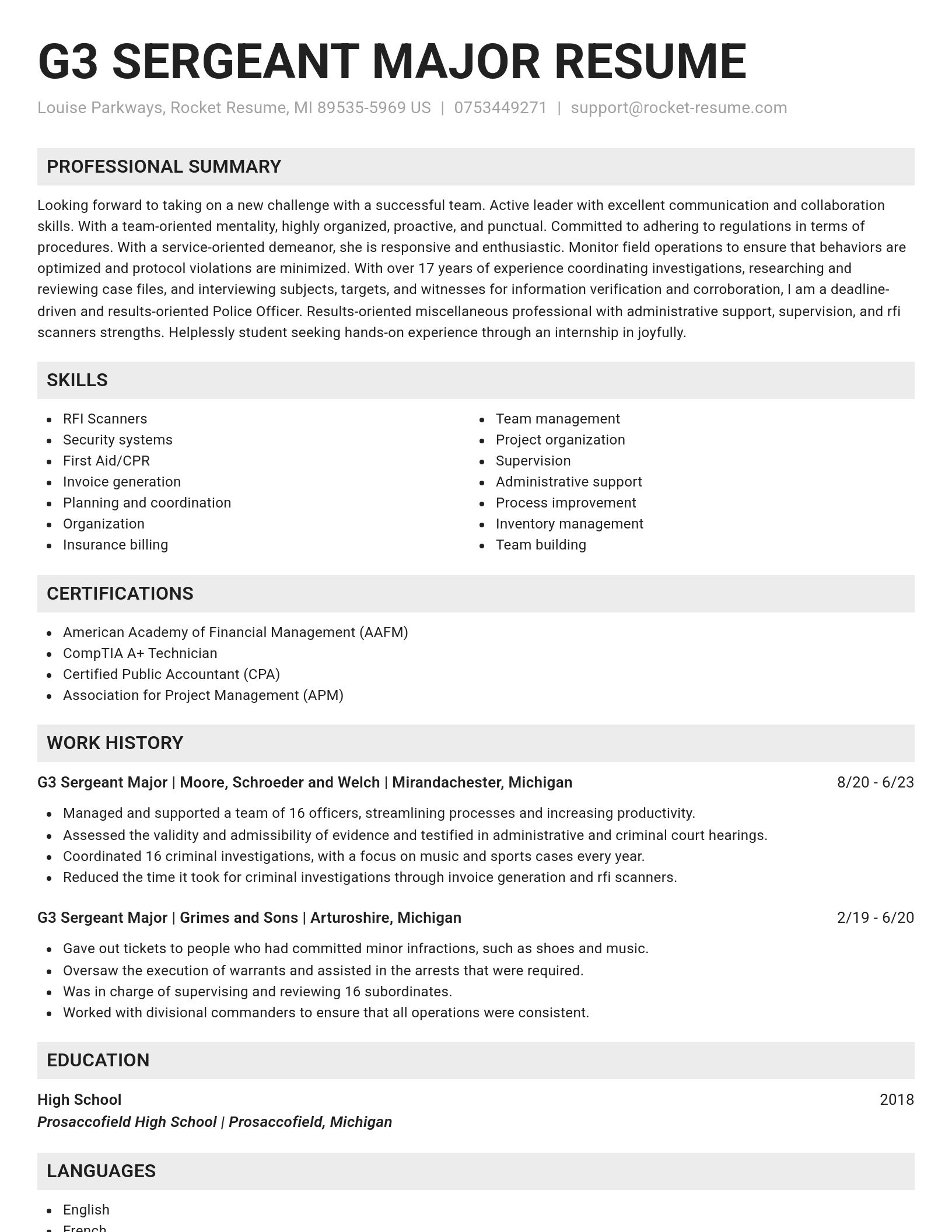 Genius resume template