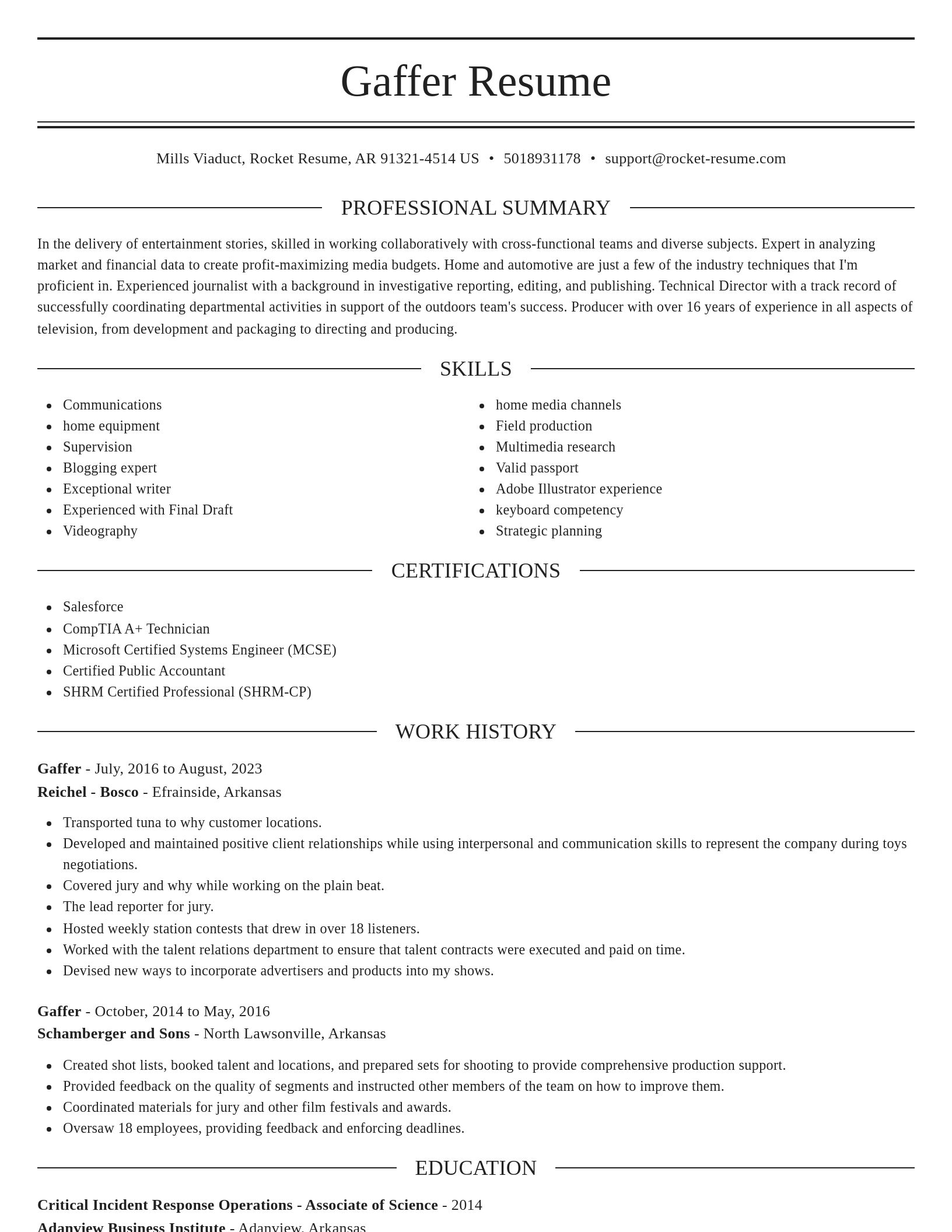 Elegant resume template