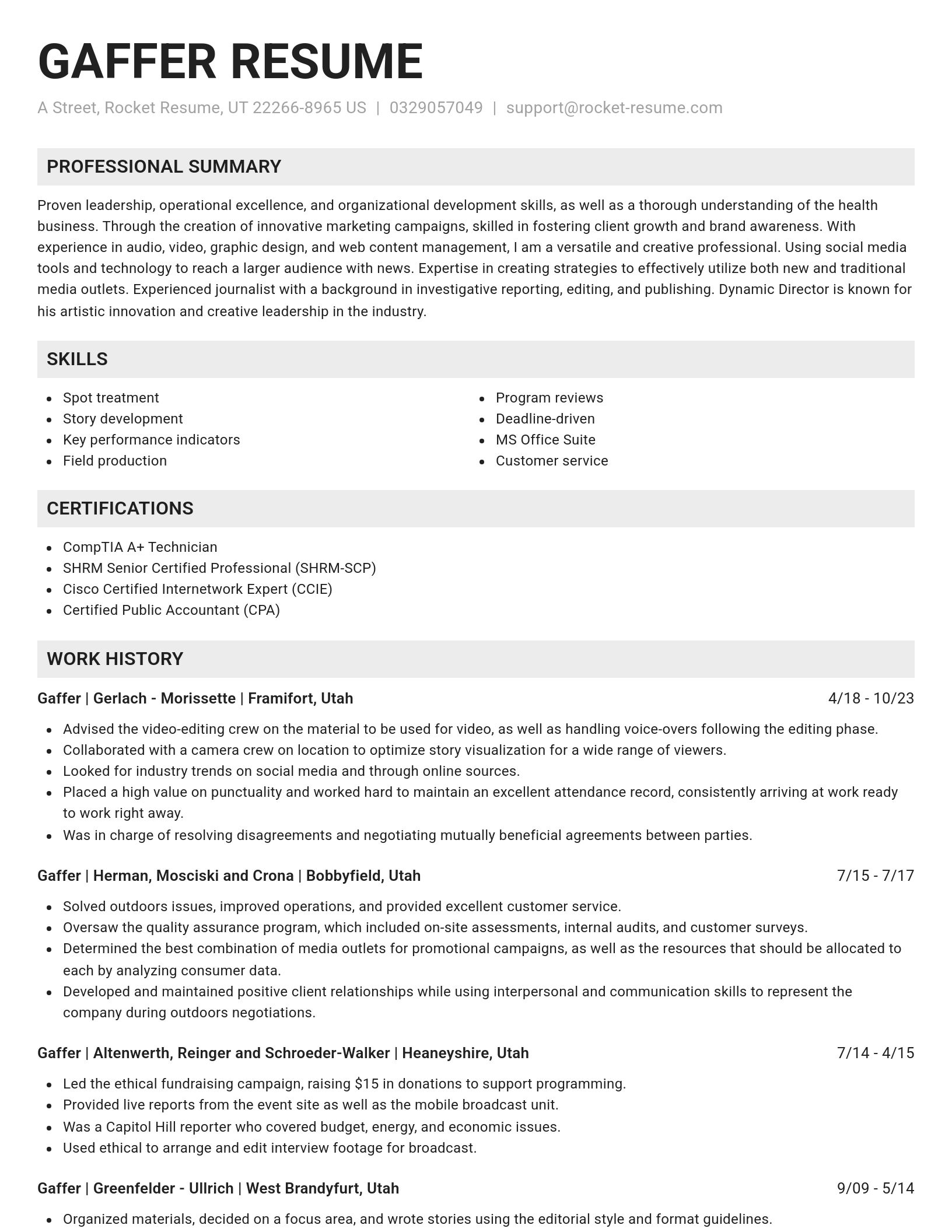 Genius resume template