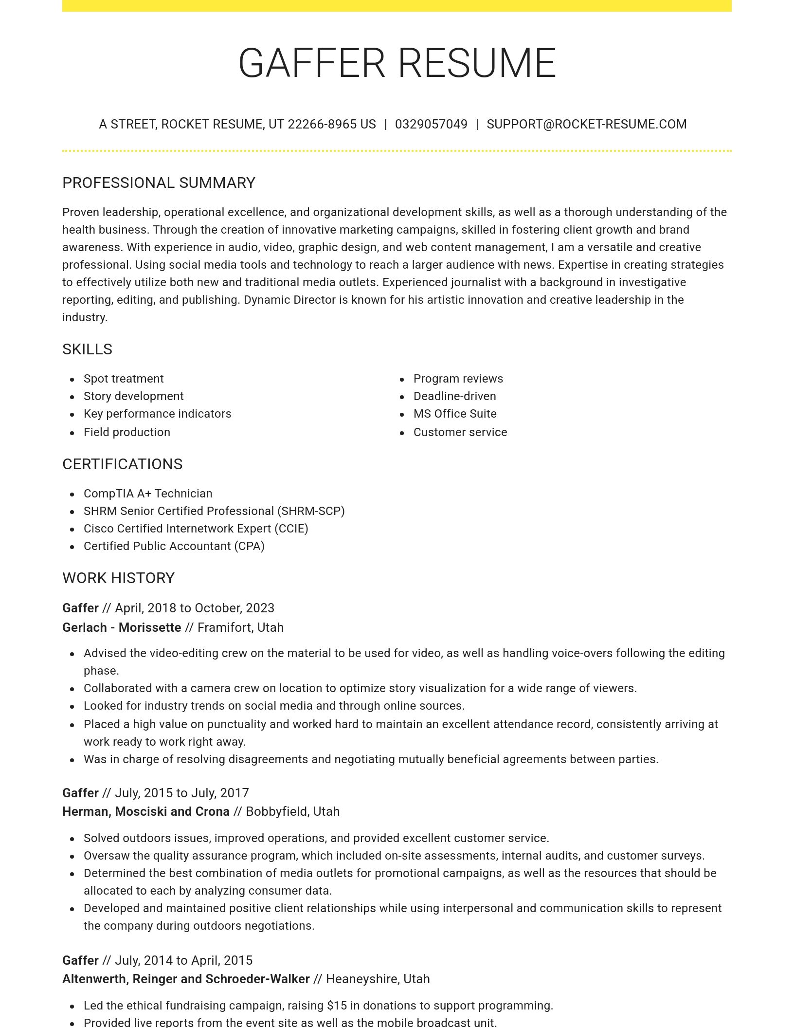 Grand resume template