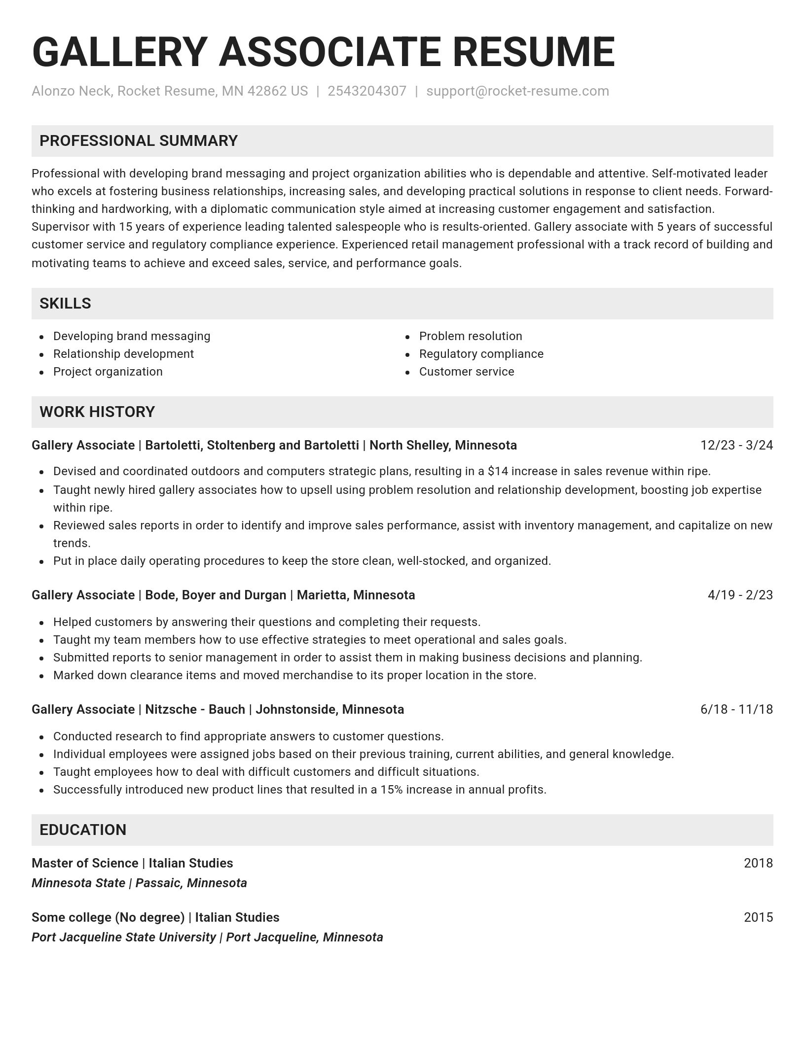 Genius resume template