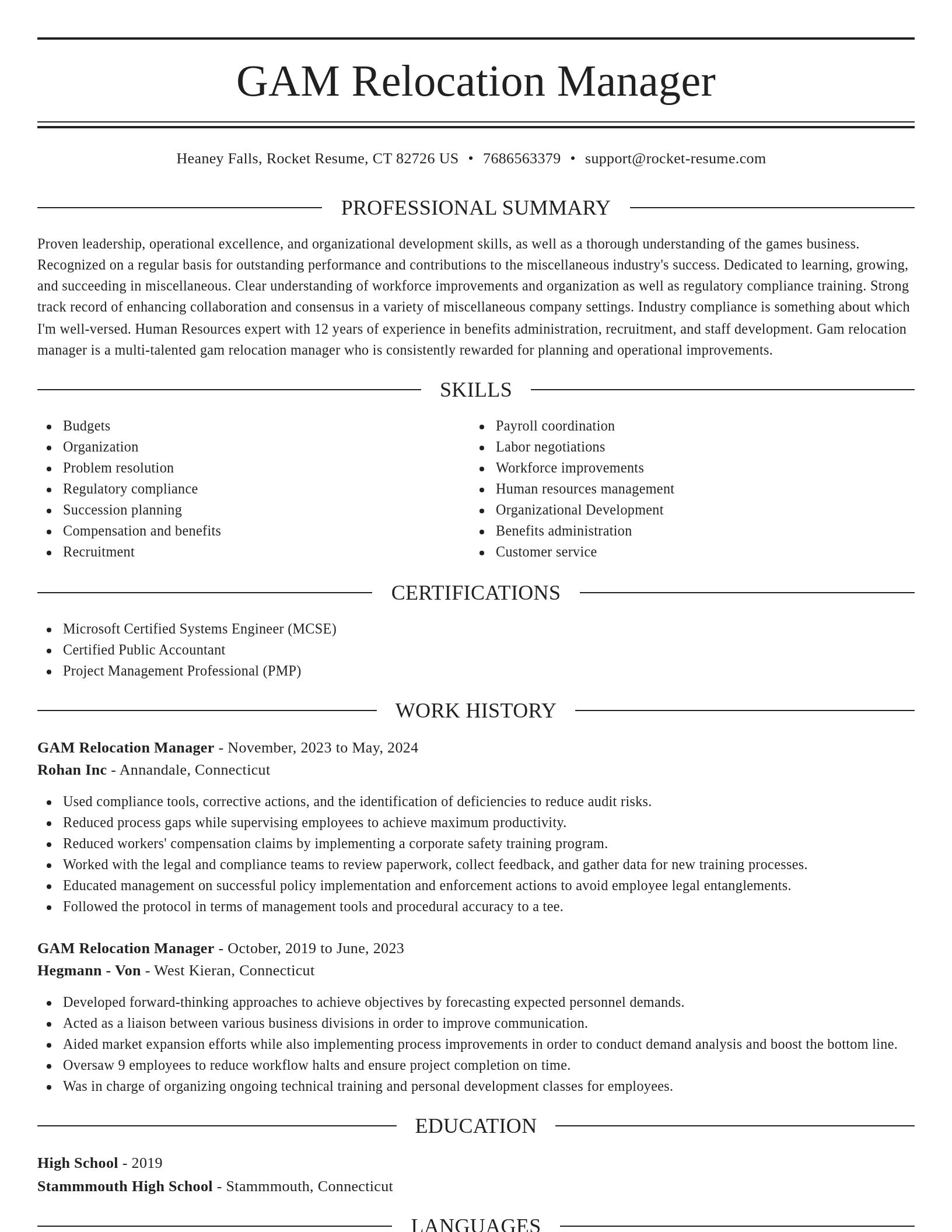Elegant resume template