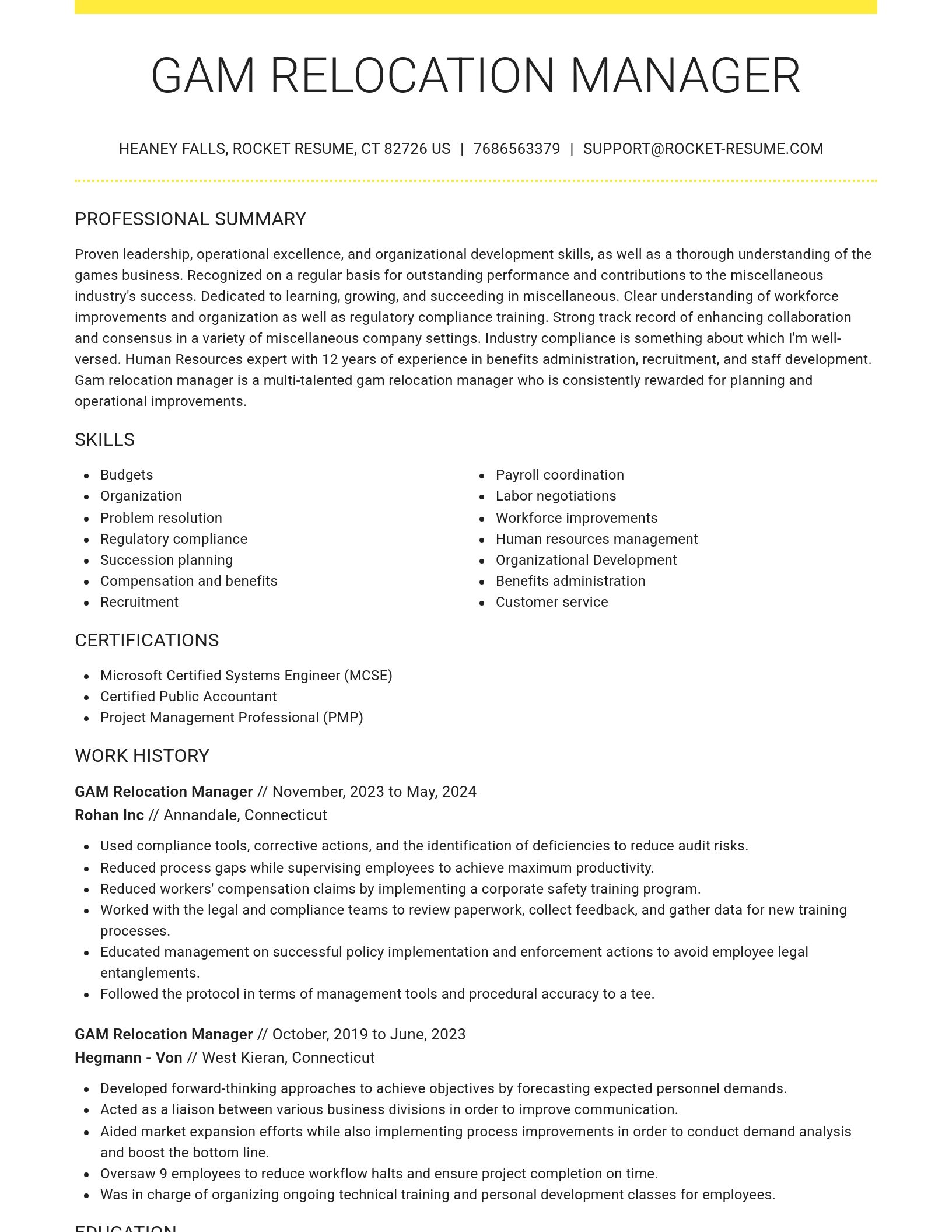 Grand resume template