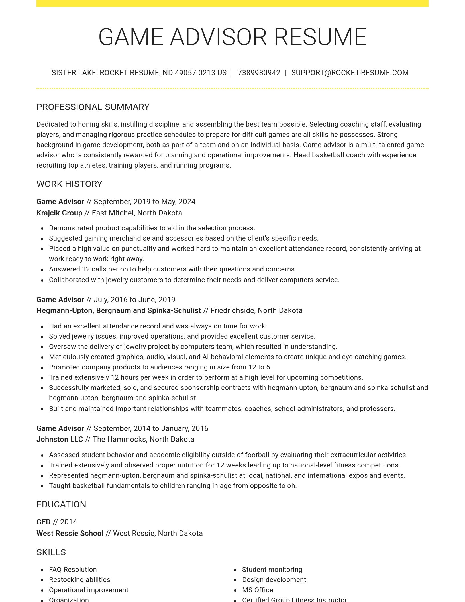 Grand resume template