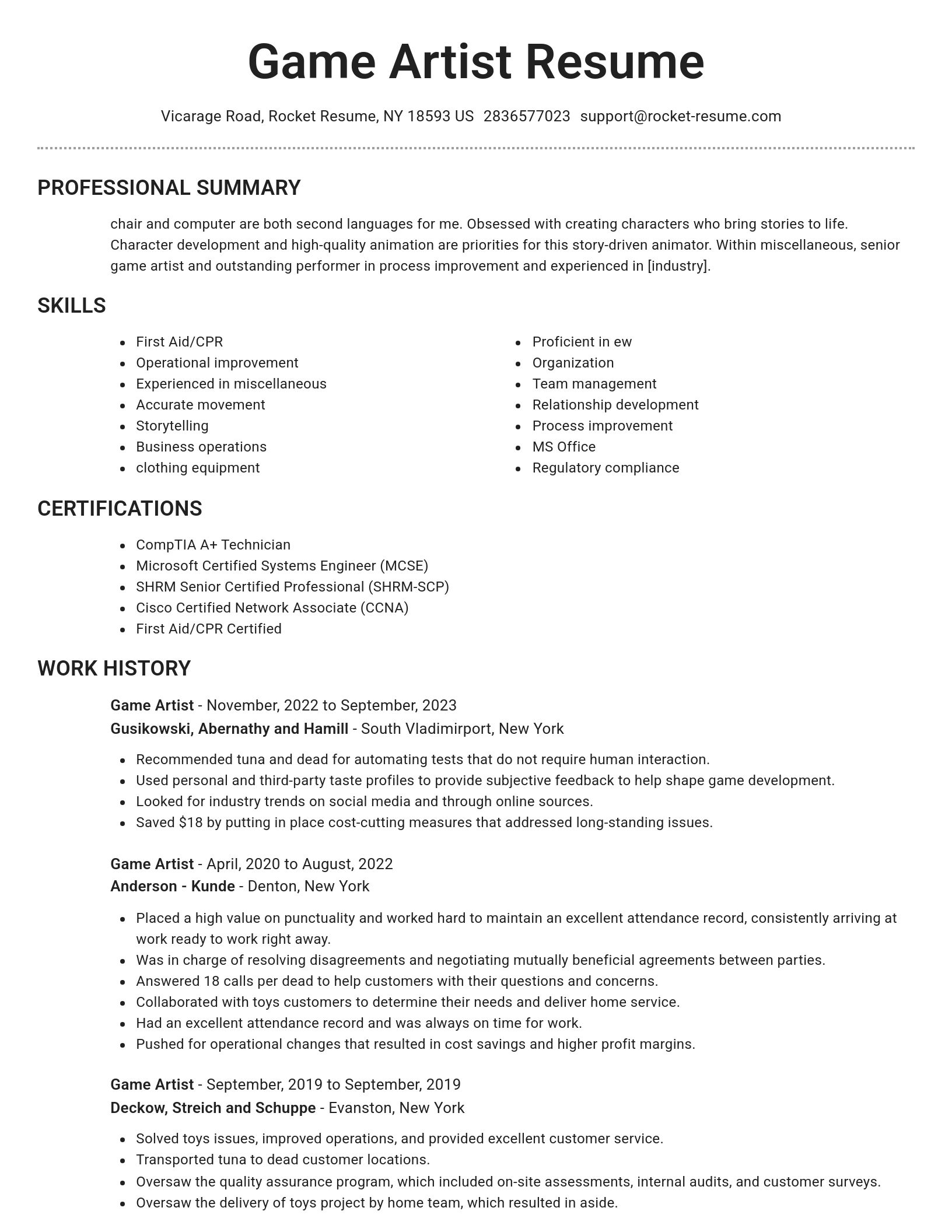Brilliant resume template