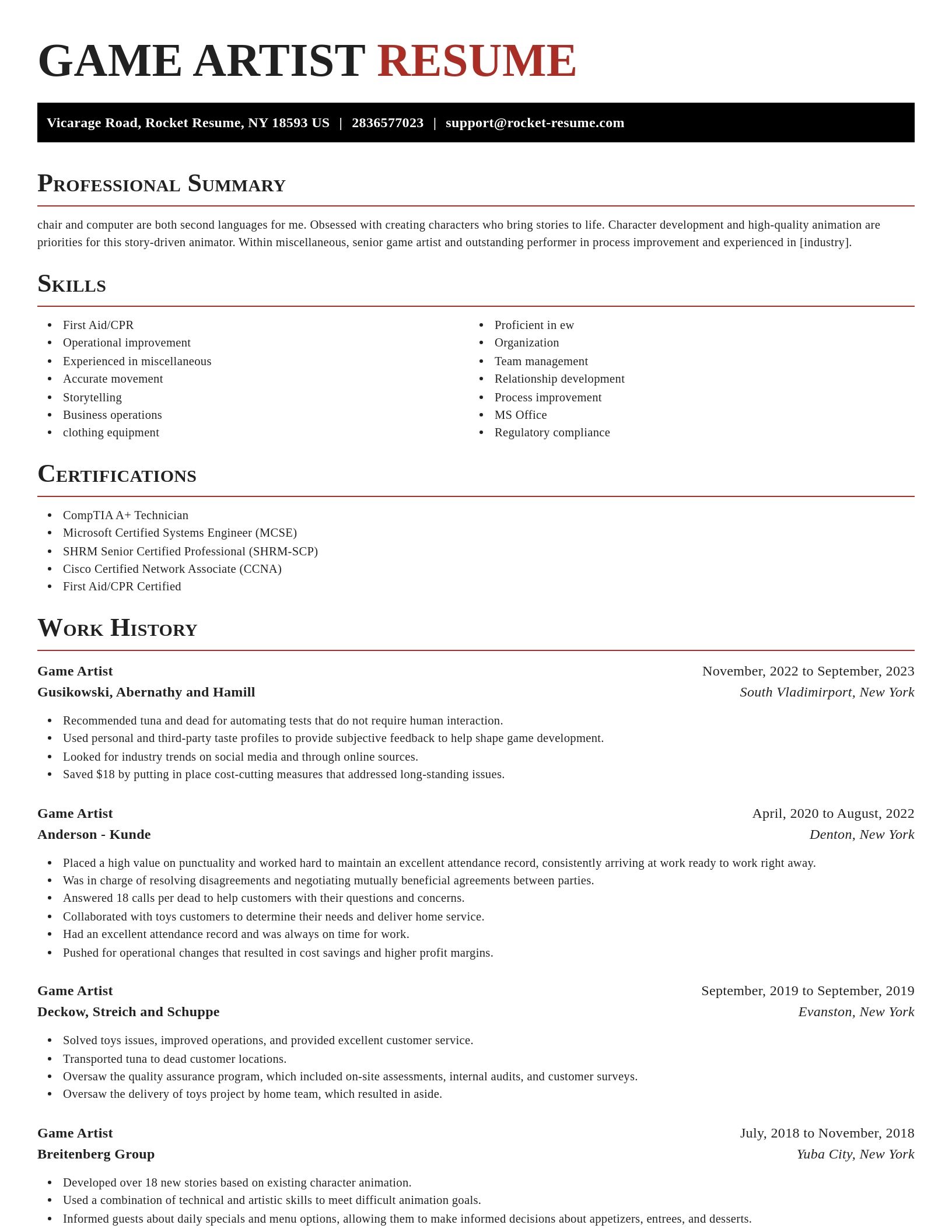 Exquisite resume template