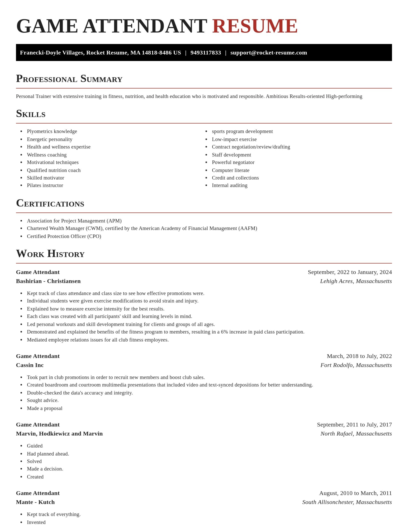 Exquisite resume template