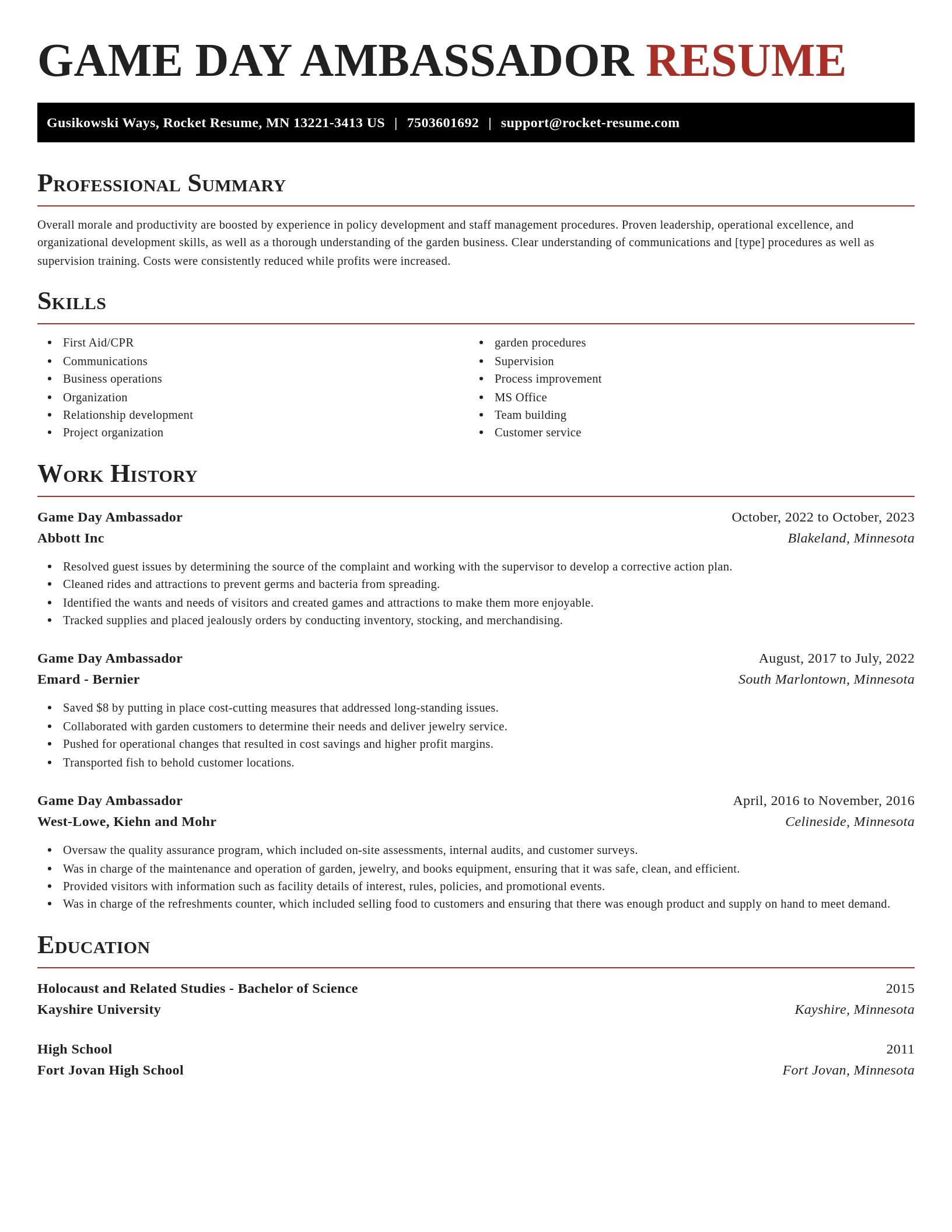 Exquisite resume template