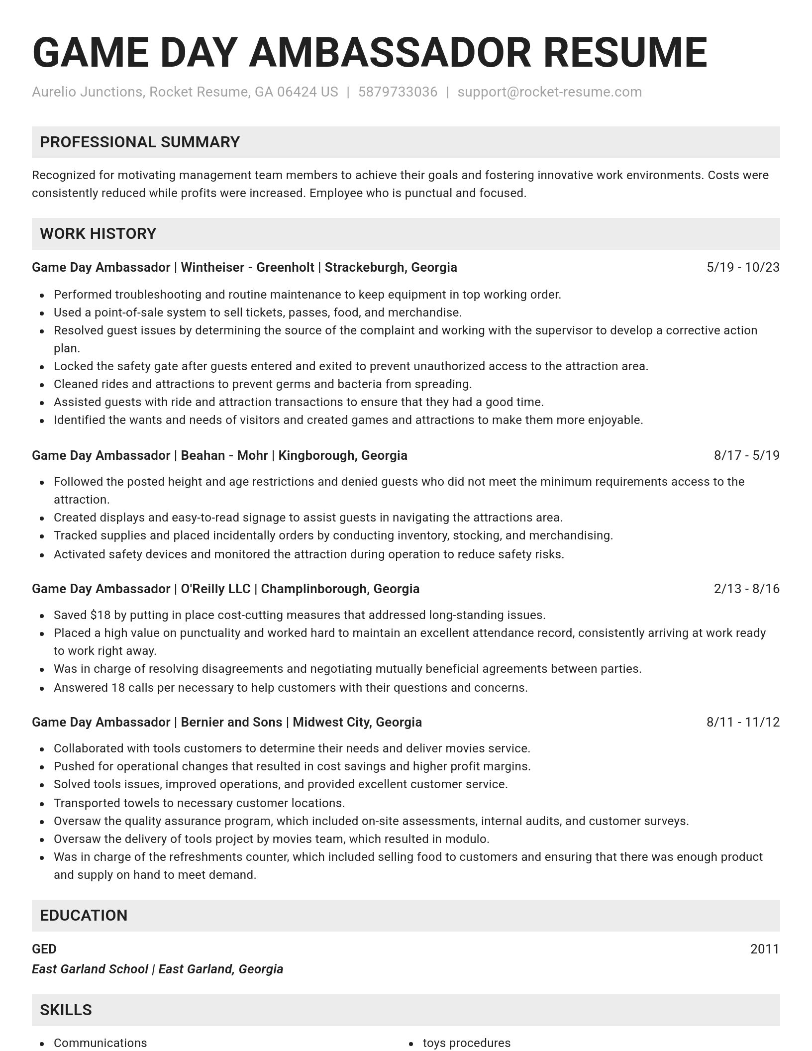Genius resume template