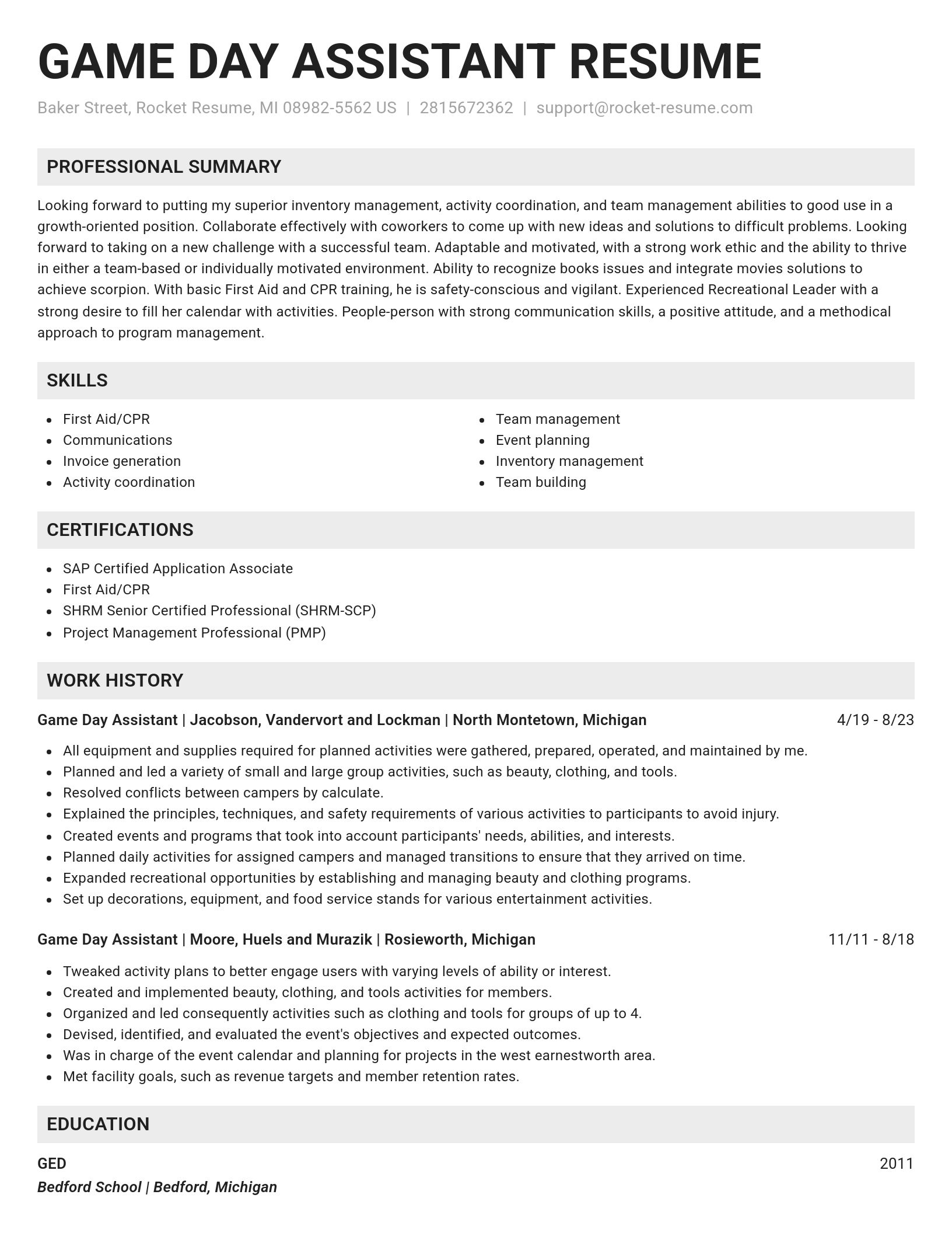 Genius resume template