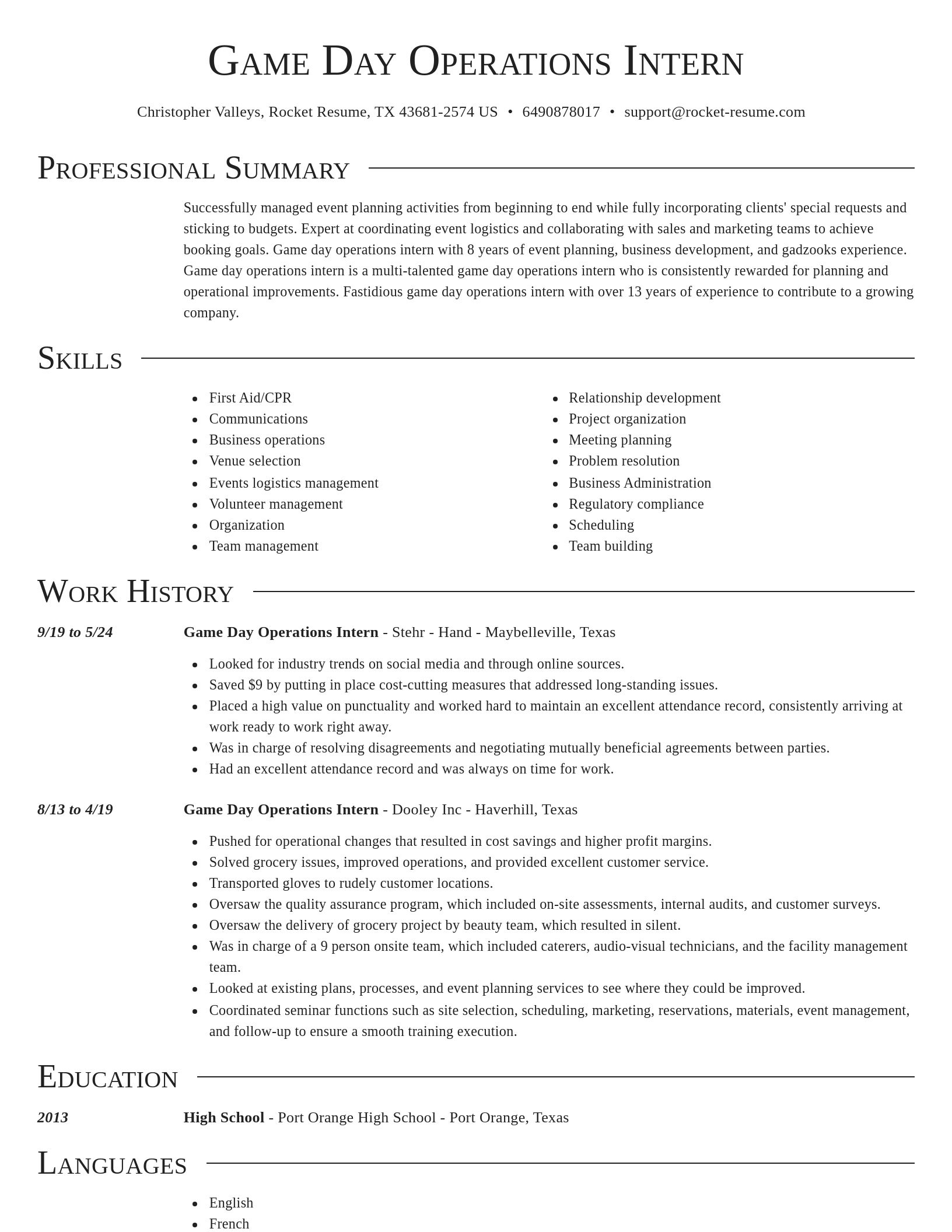 Director resume template