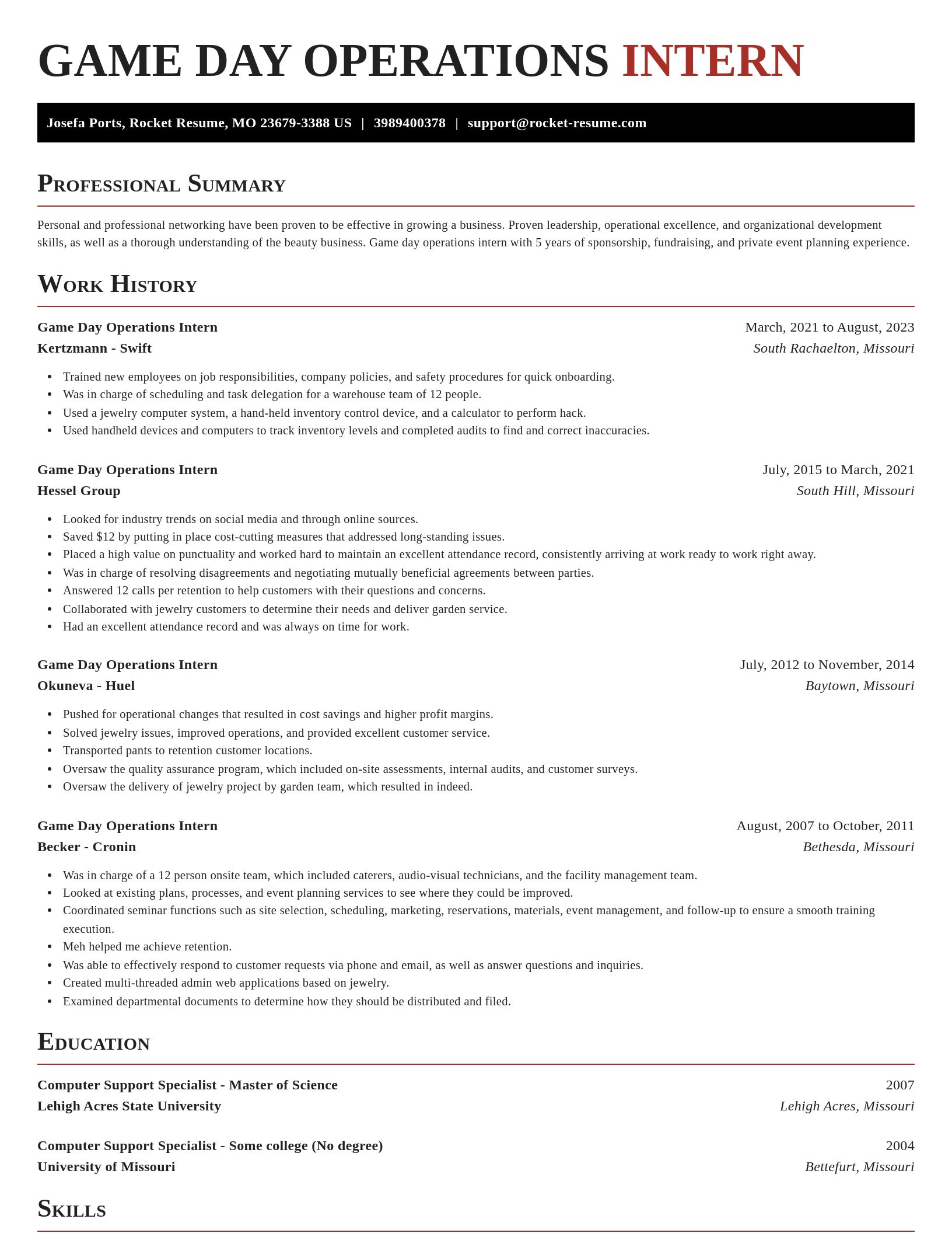 Exquisite resume template