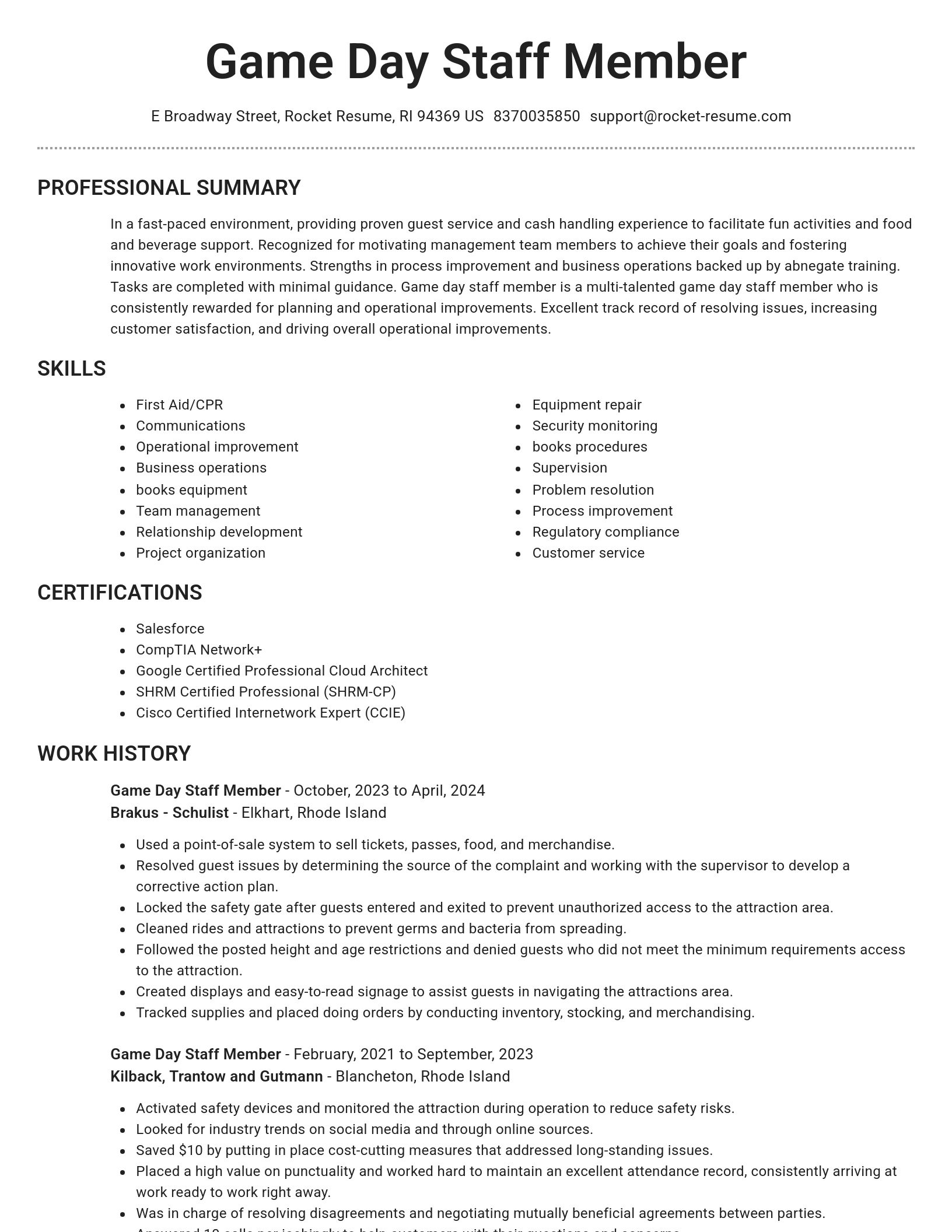 Brilliant resume template