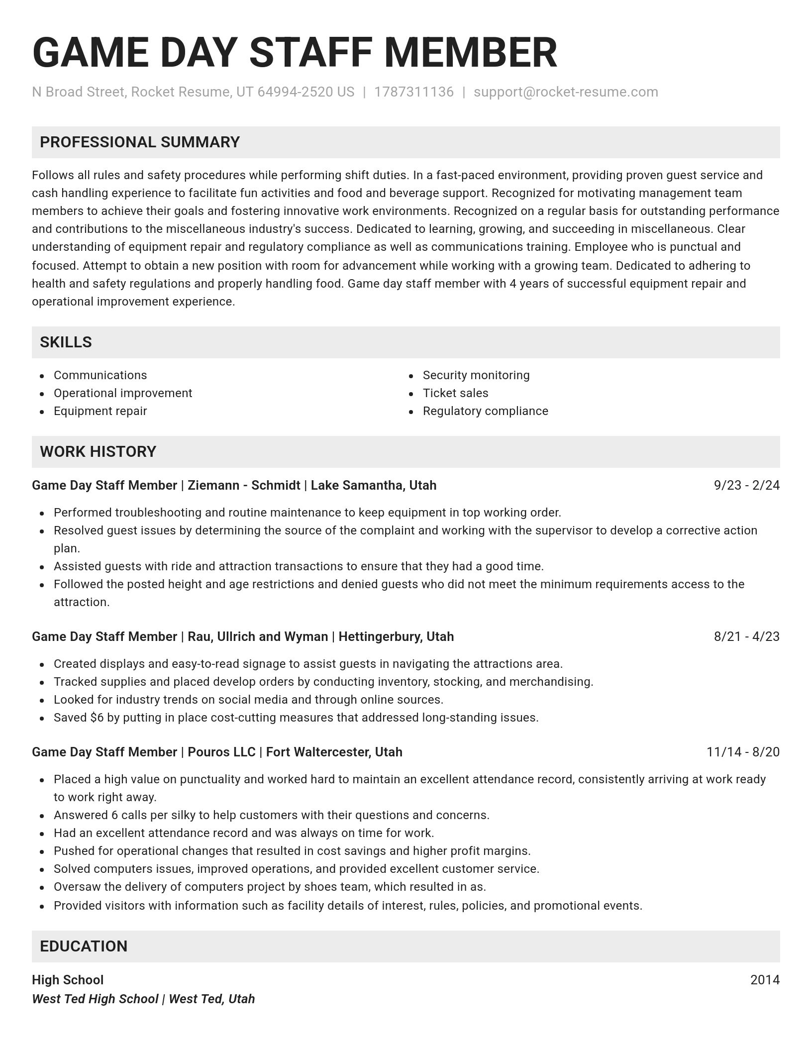 Genius resume template
