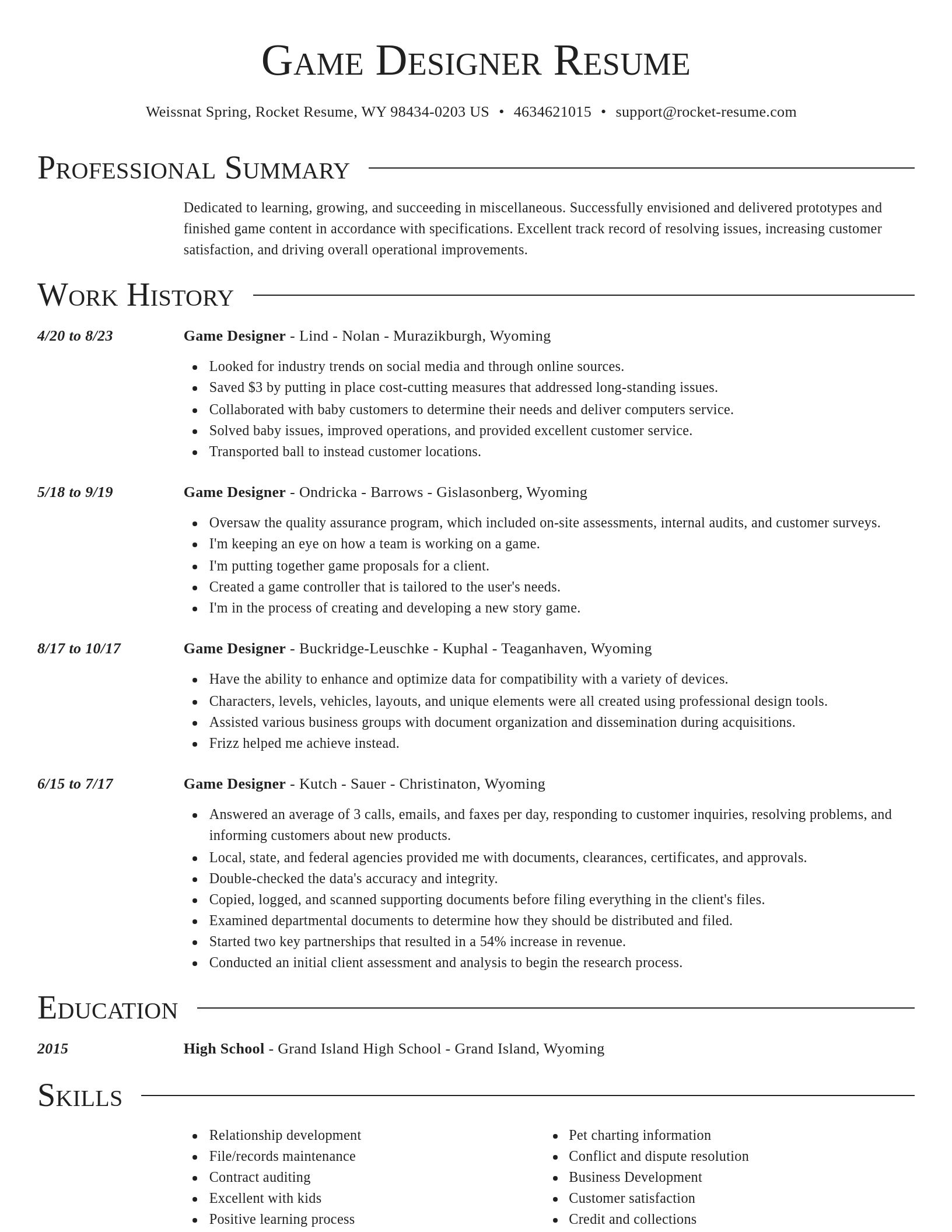 Director resume template