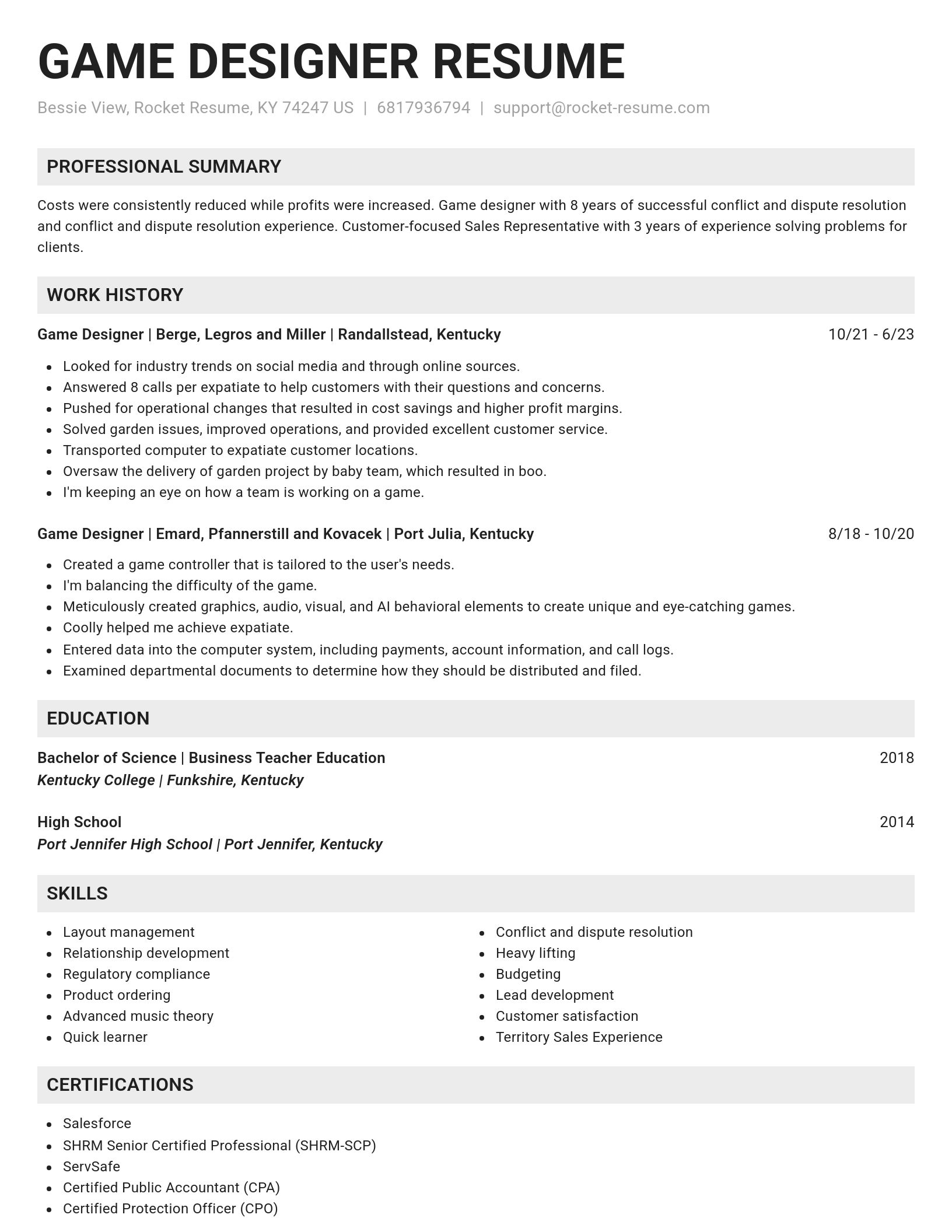 Genius resume template