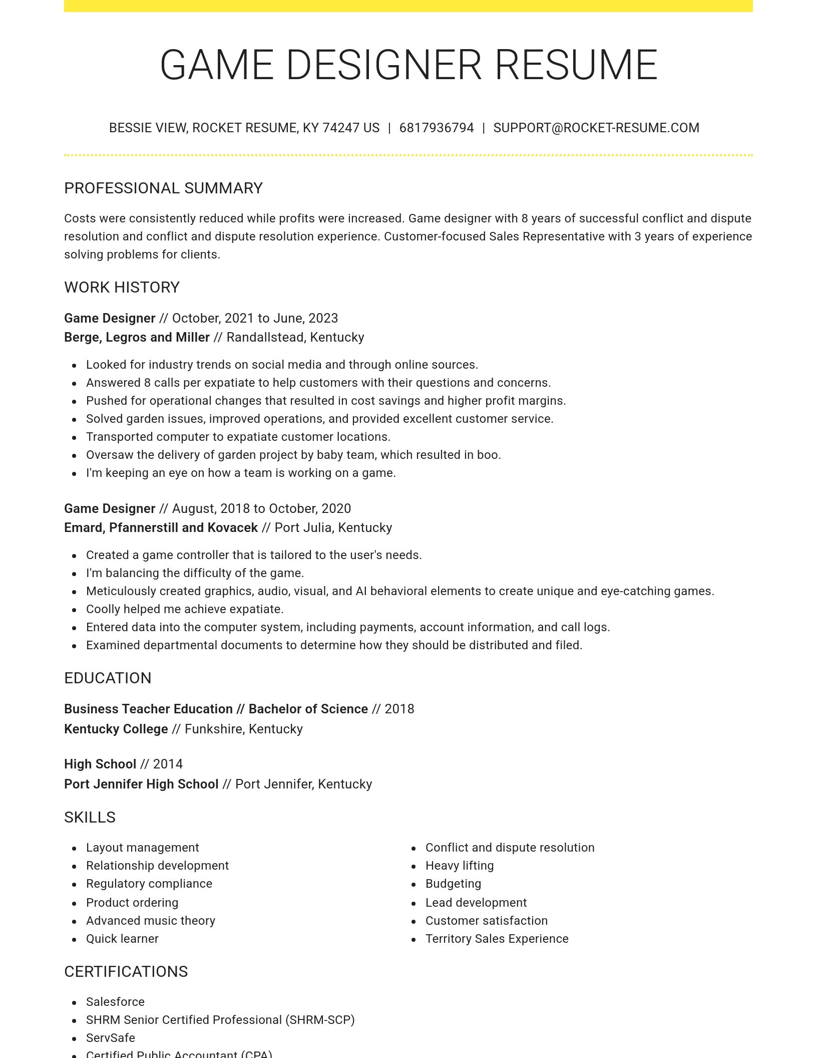 Grand resume template