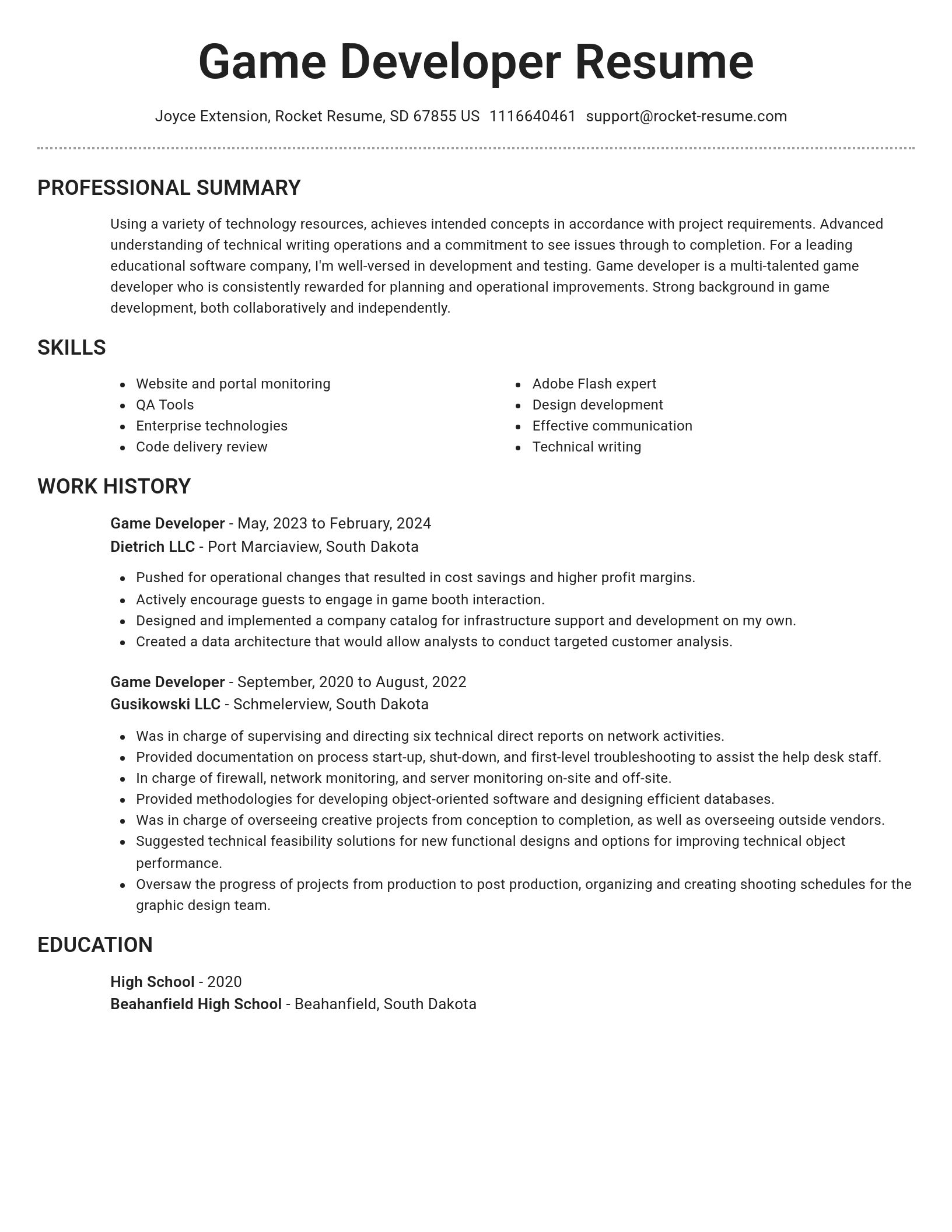 Brilliant resume template