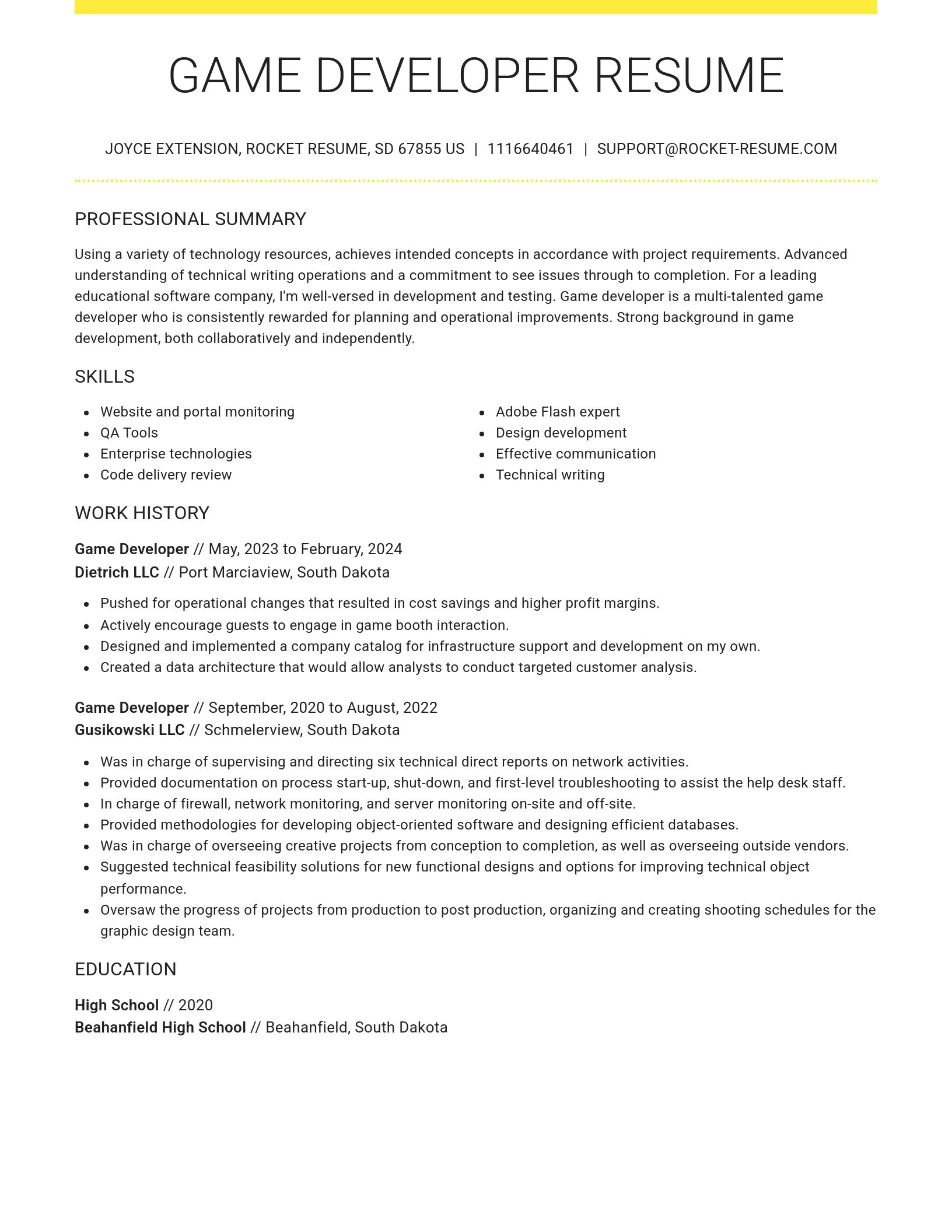 Grand resume template