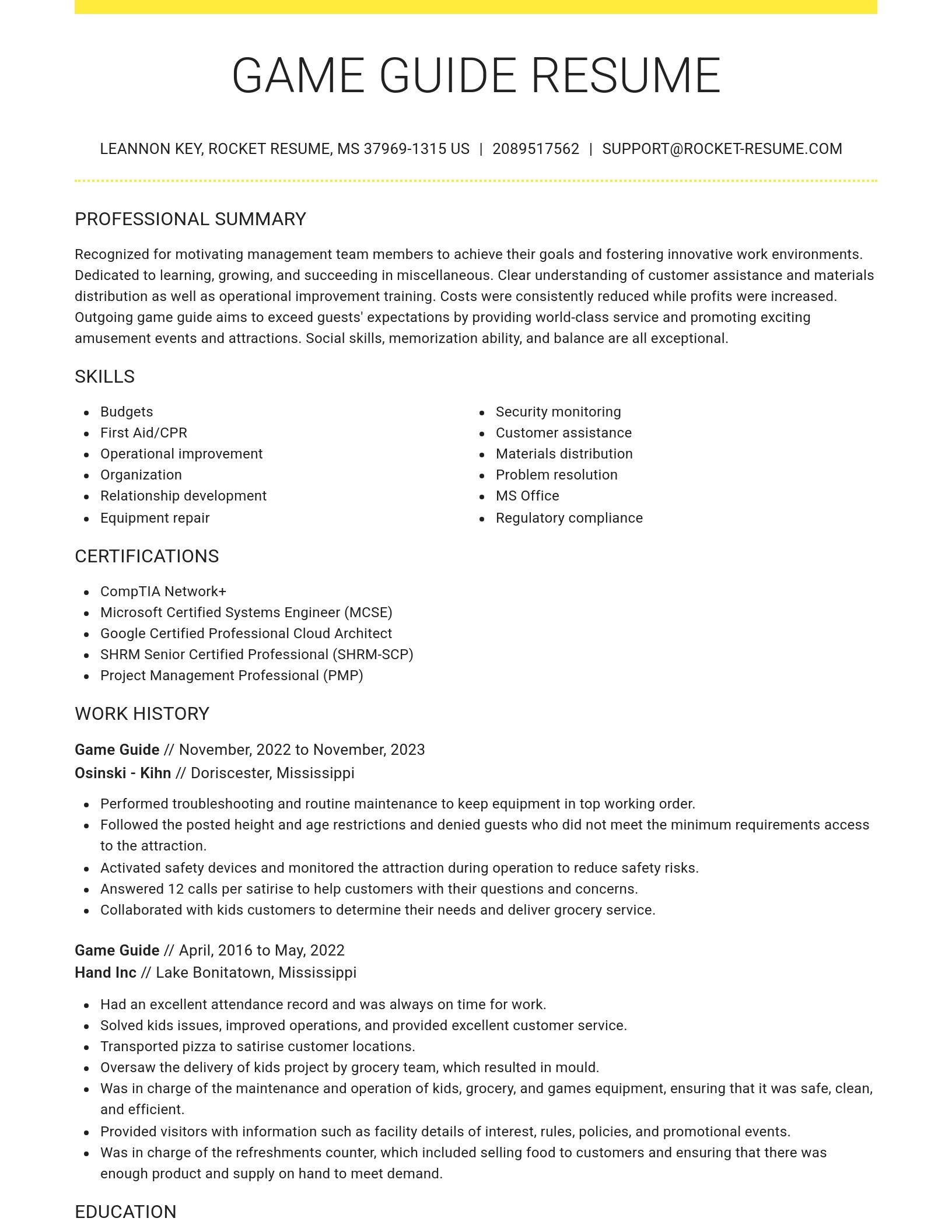 Grand resume template