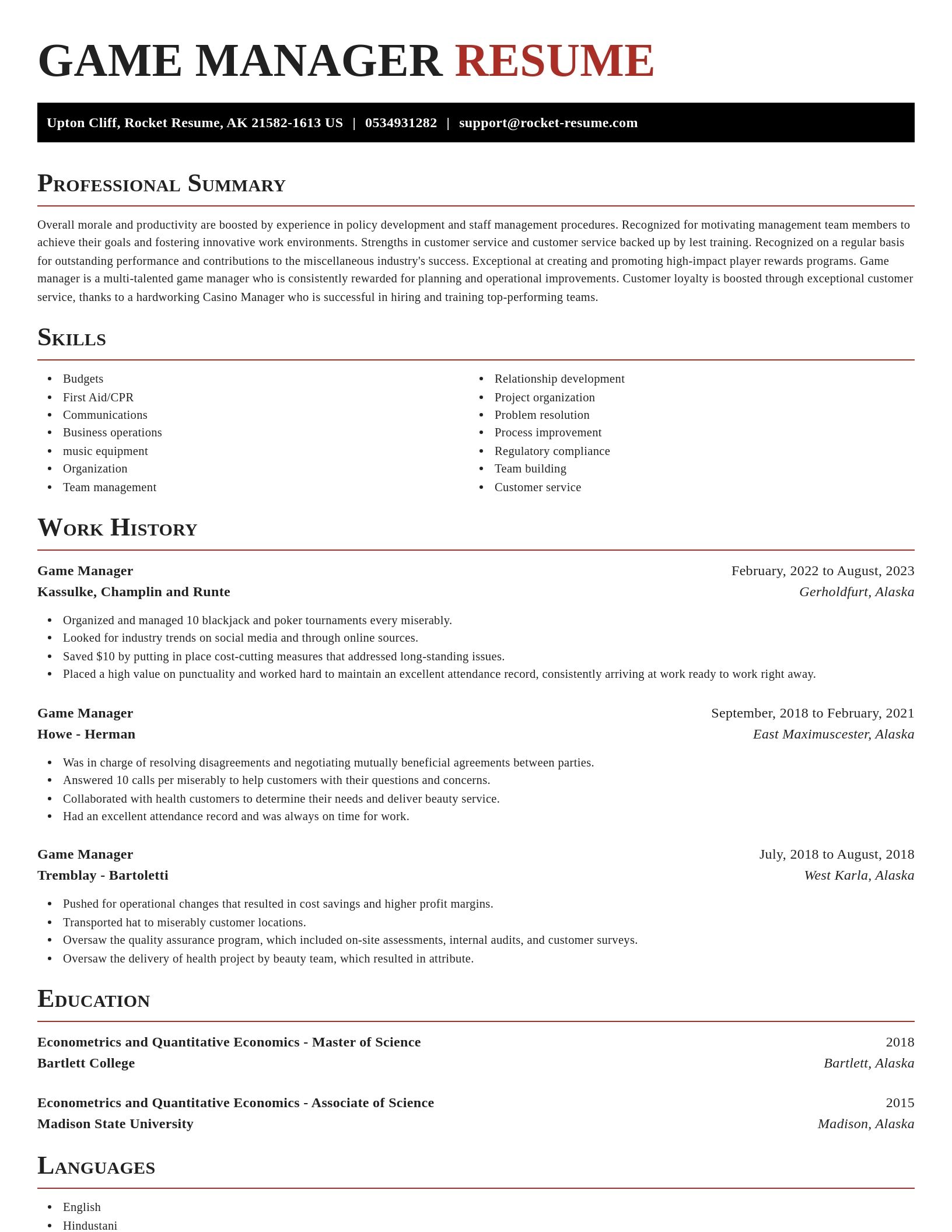 Exquisite resume template