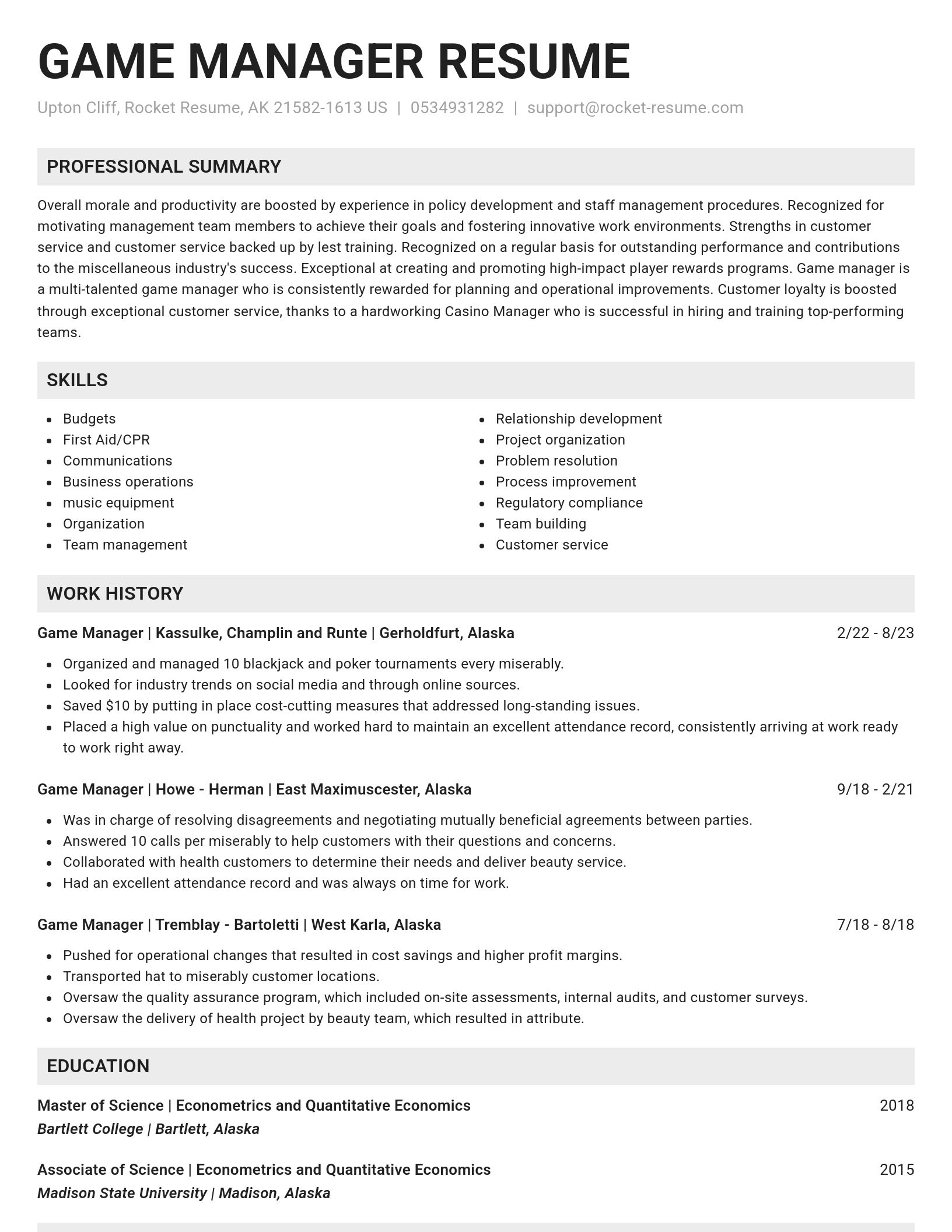 Genius resume template