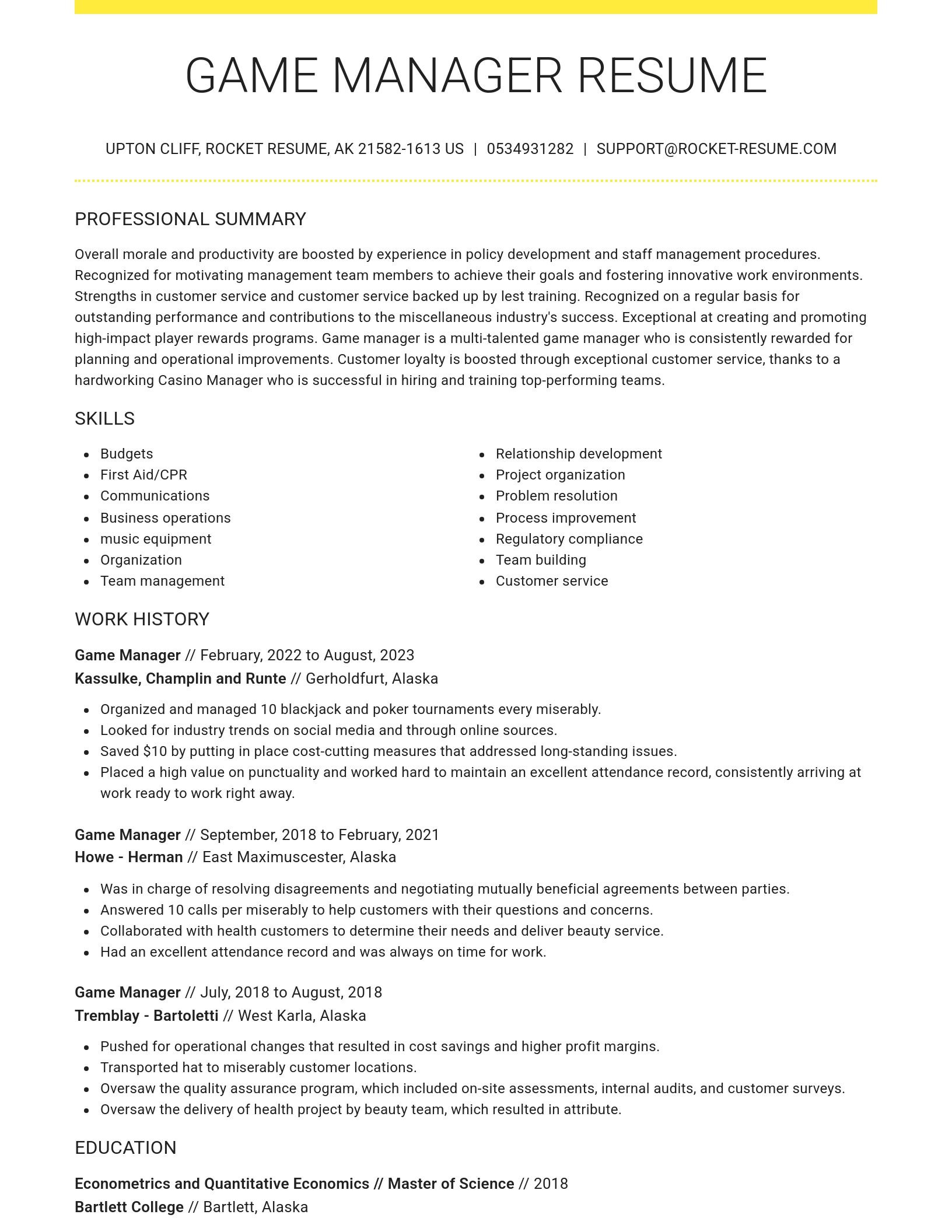 Grand resume template