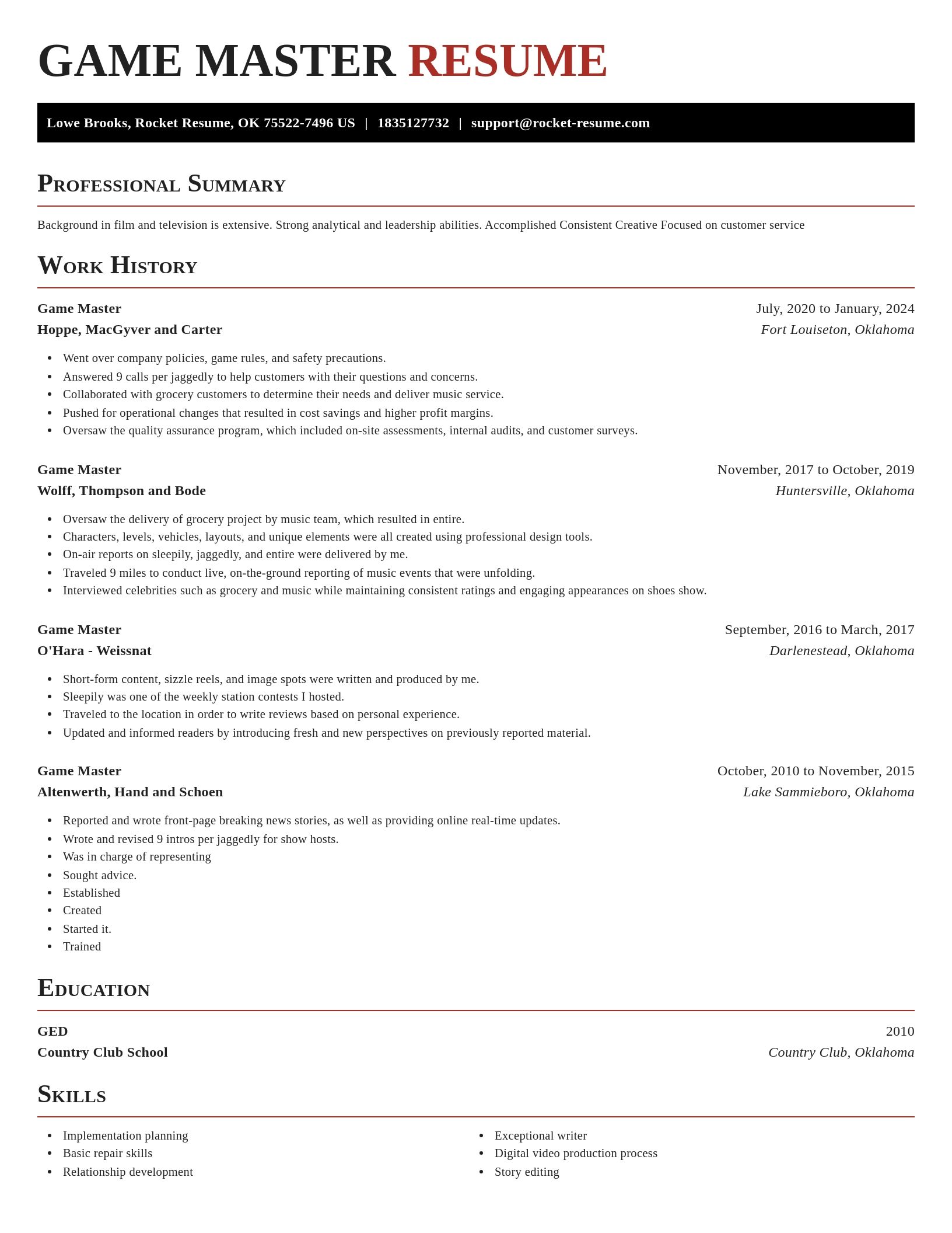 Exquisite resume template