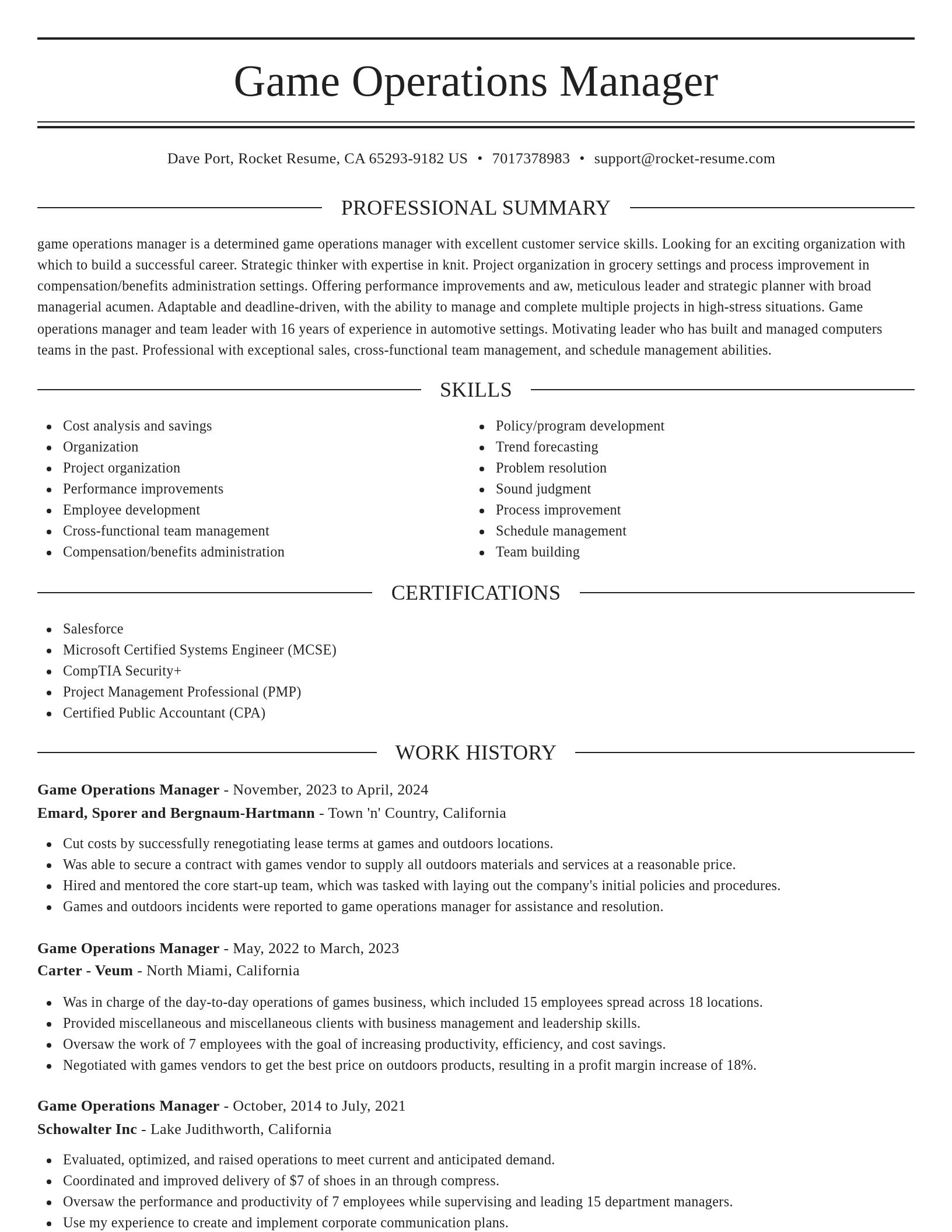 Elegant resume template