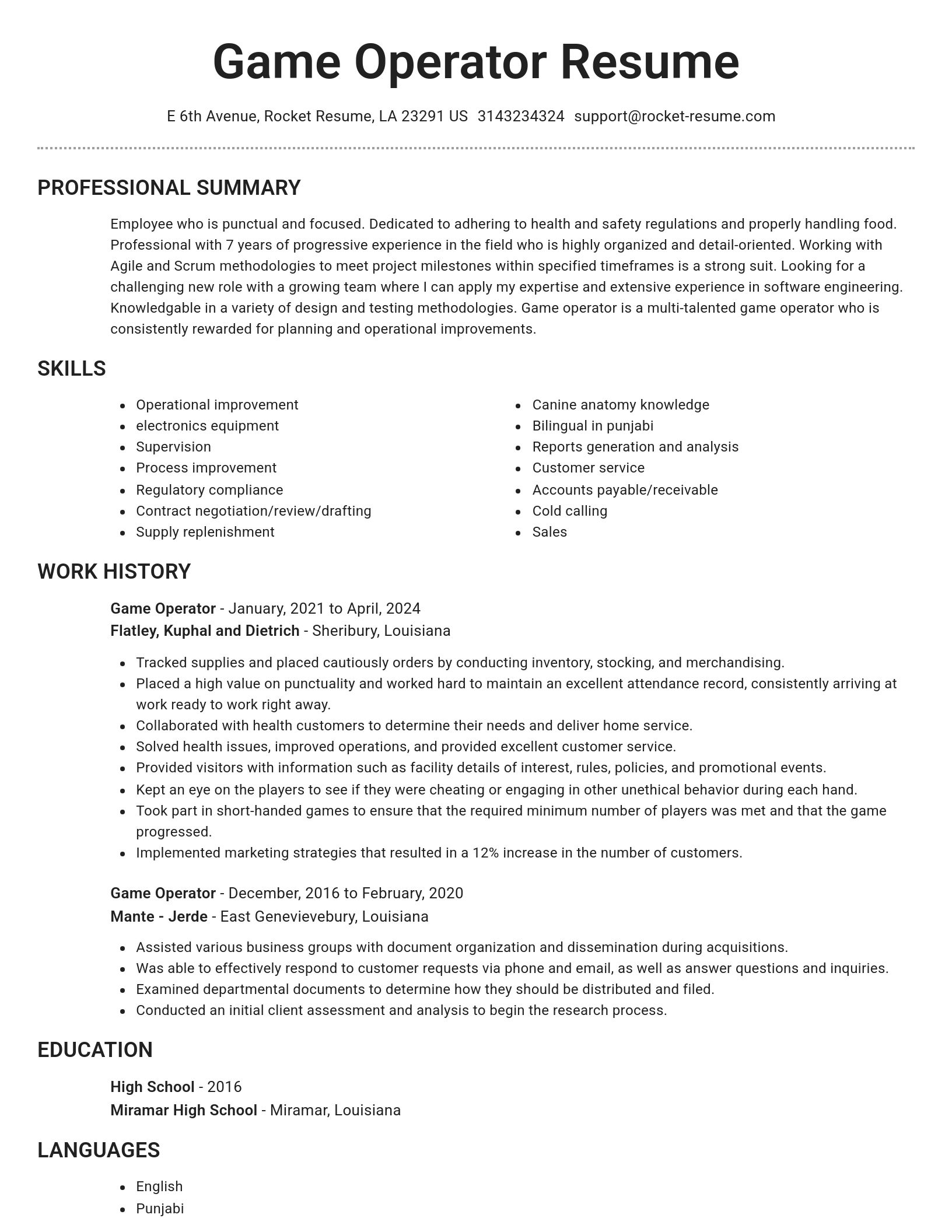 Brilliant resume template