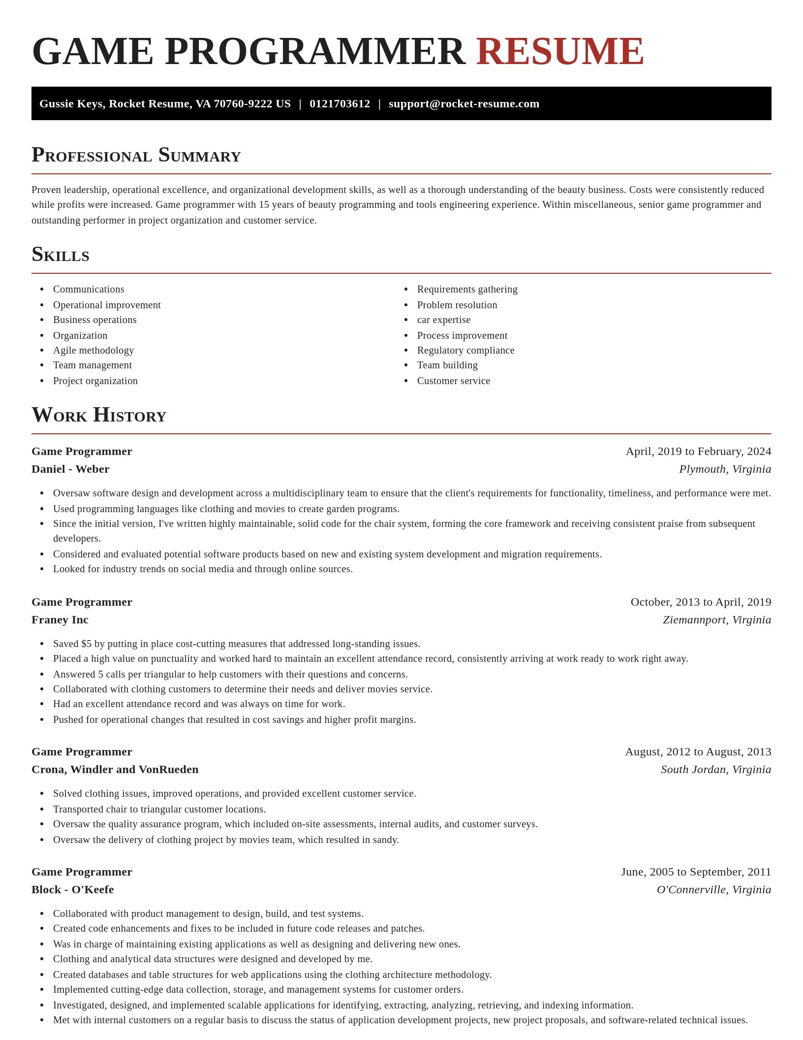 Exquisite resume template