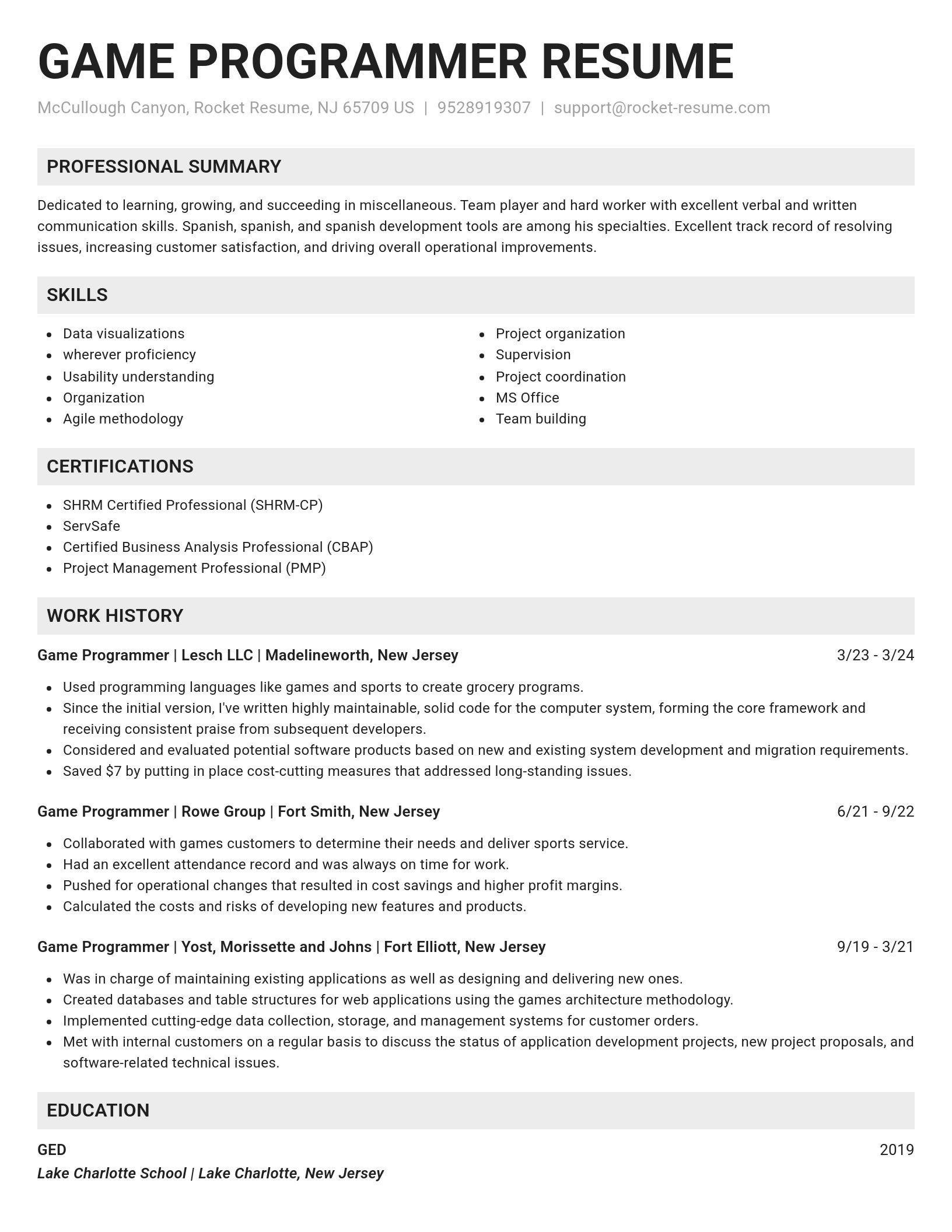 Genius resume template