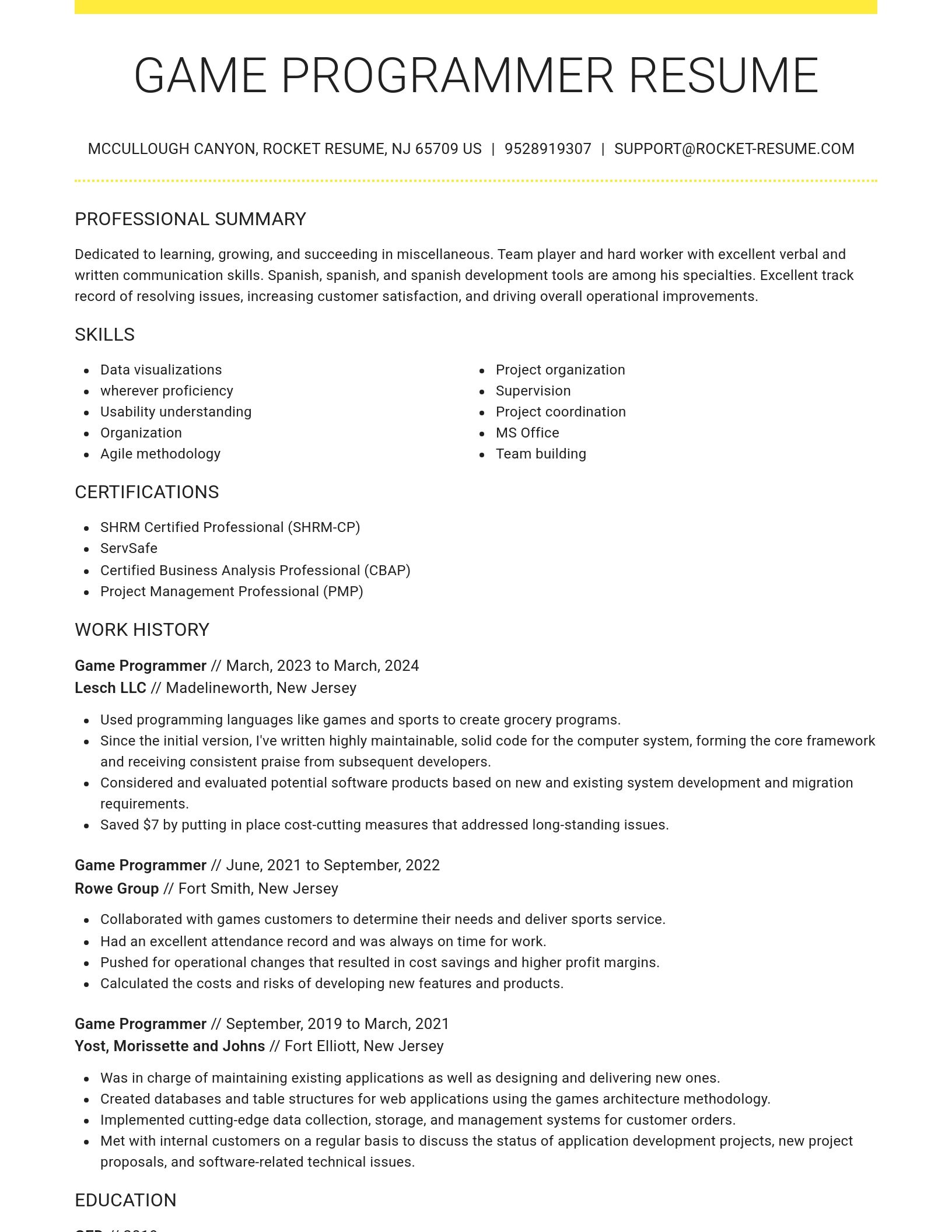 Grand resume template