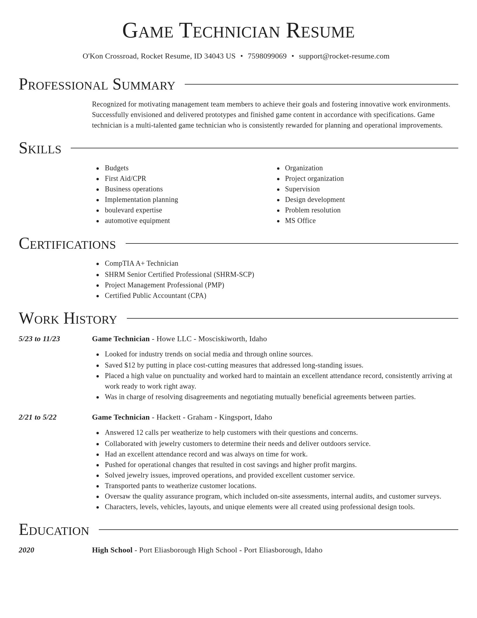 Director resume template
