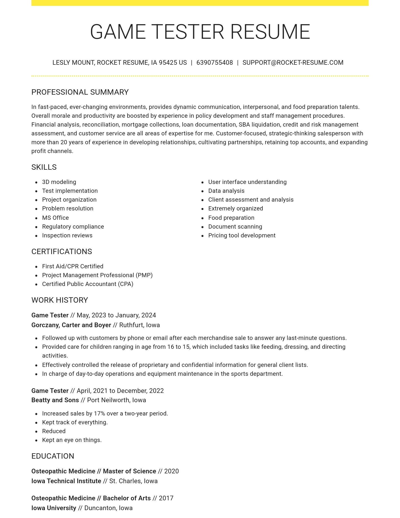 Grand resume template