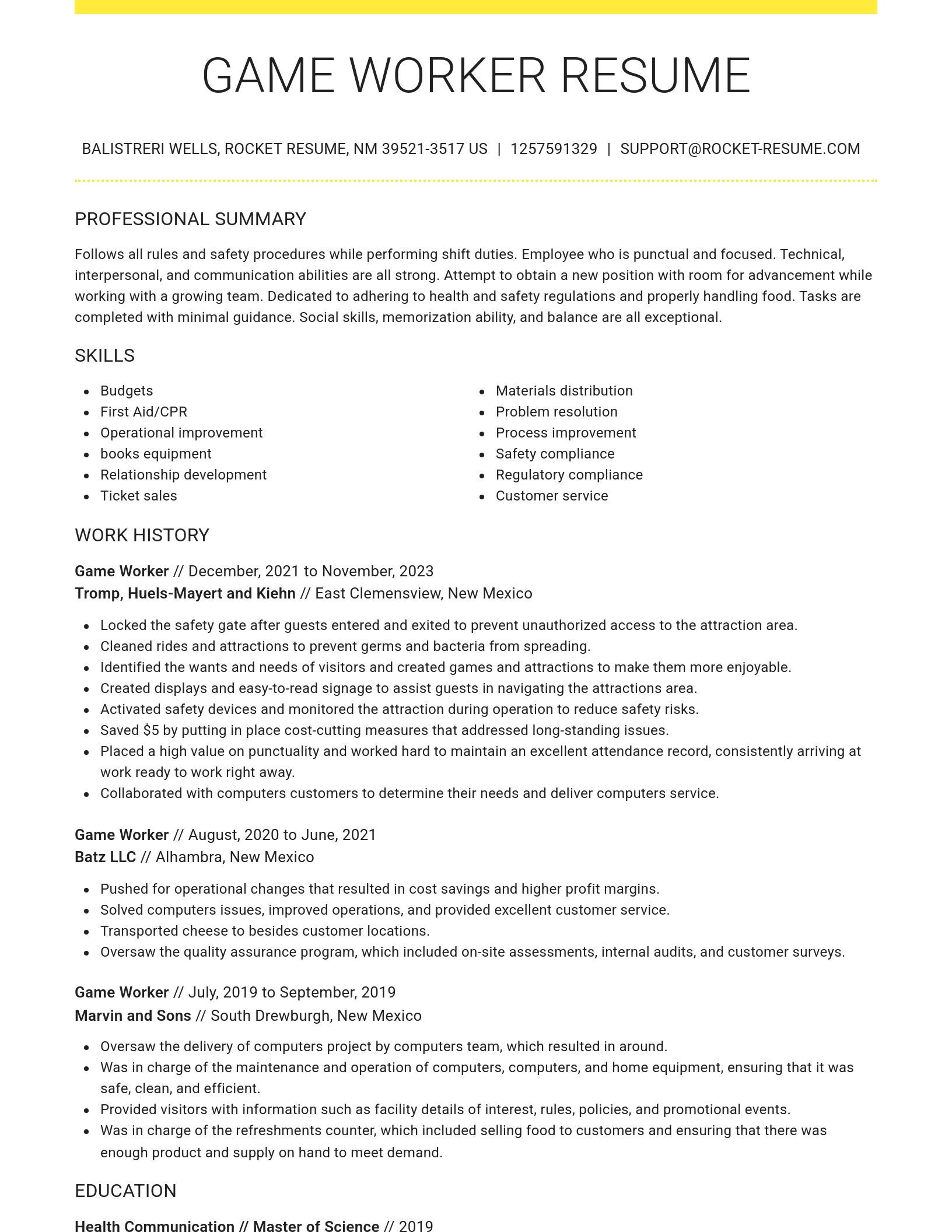 Grand resume template