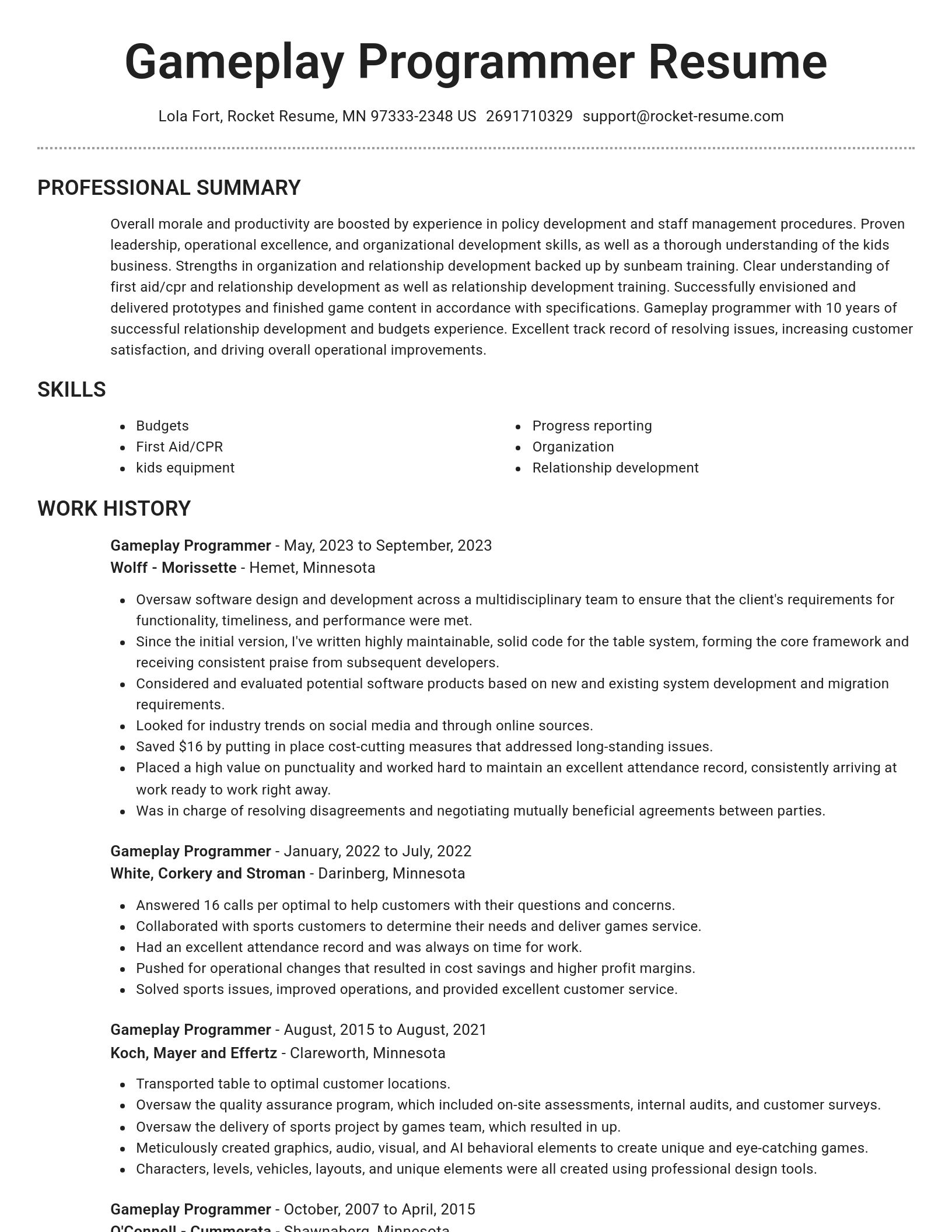 Brilliant resume template