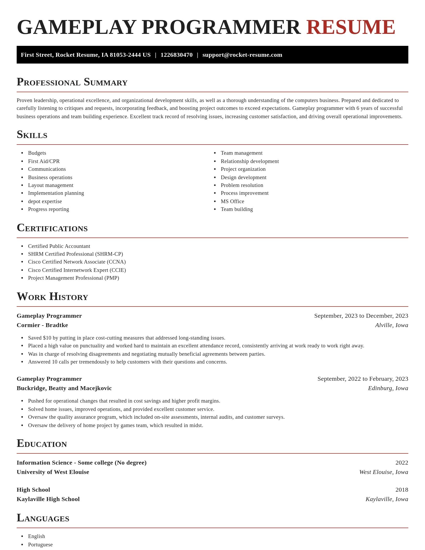 Exquisite resume template