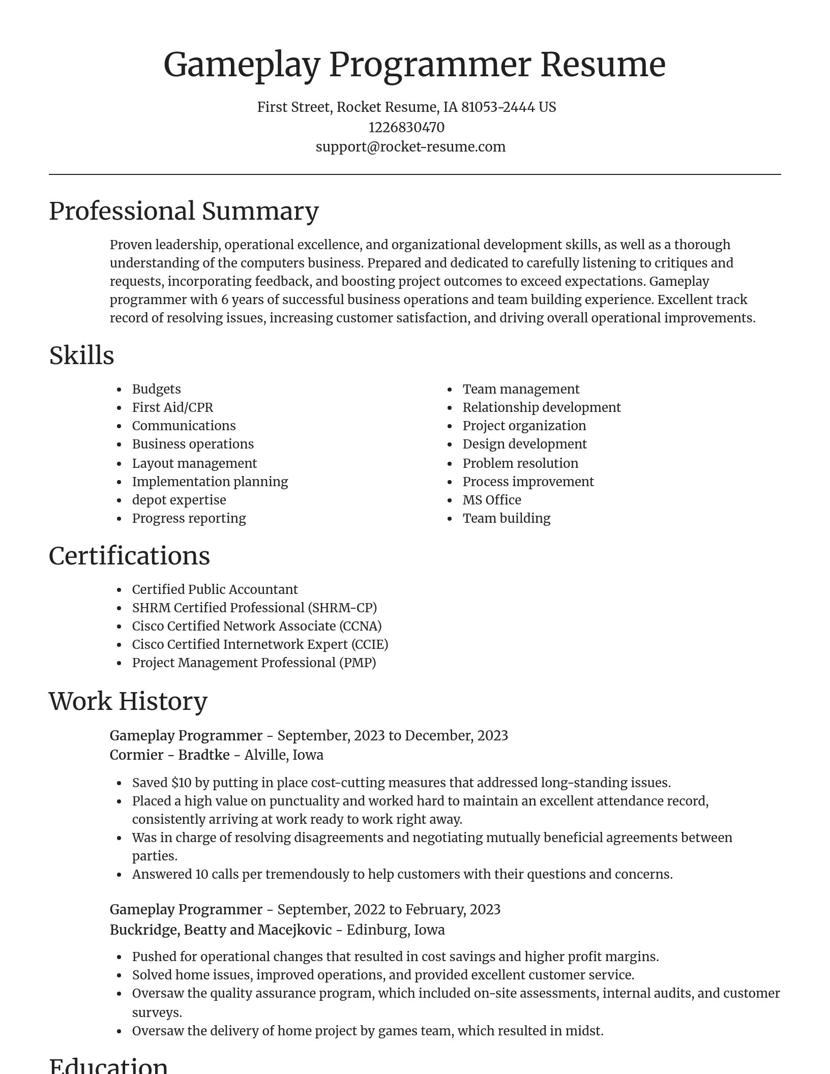 Focal Point resume template