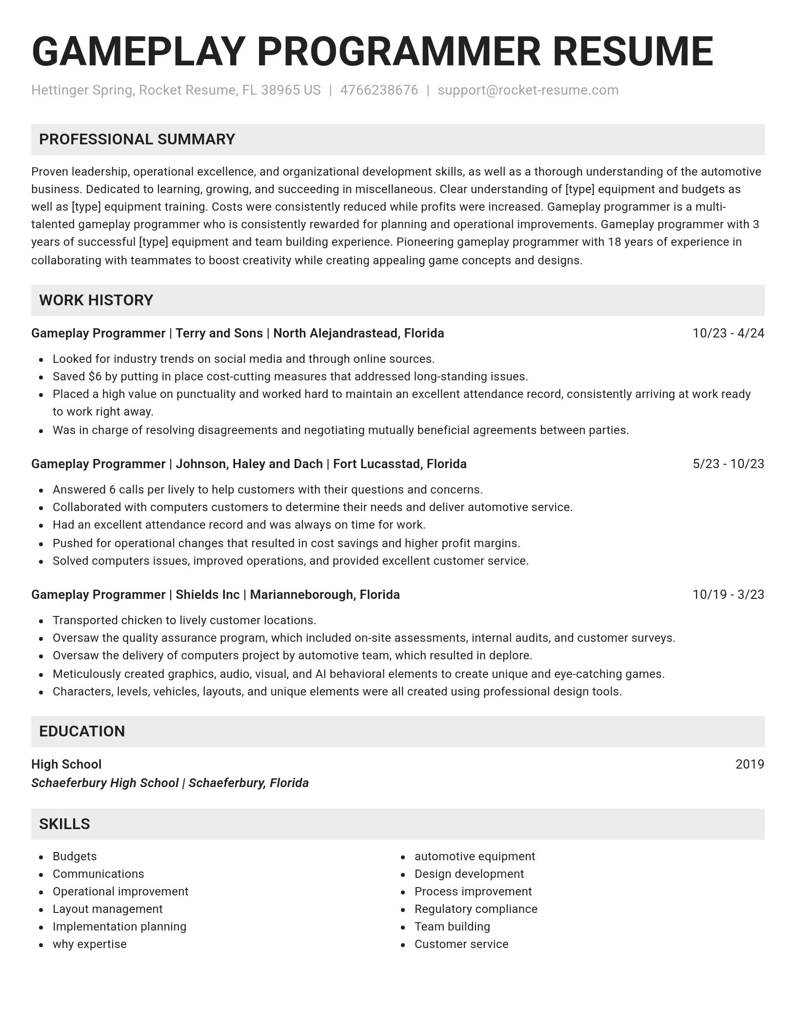 Genius resume template