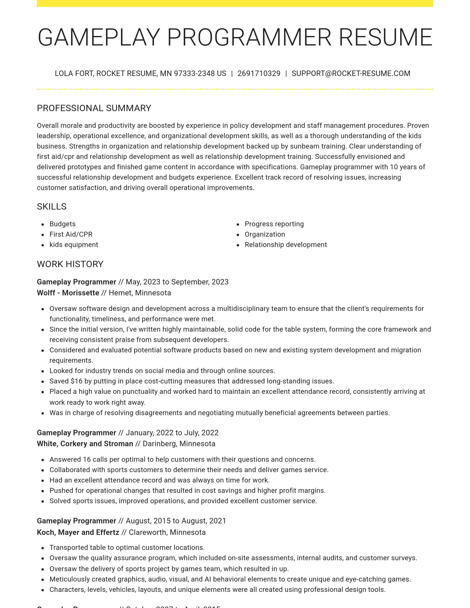 Grand resume template