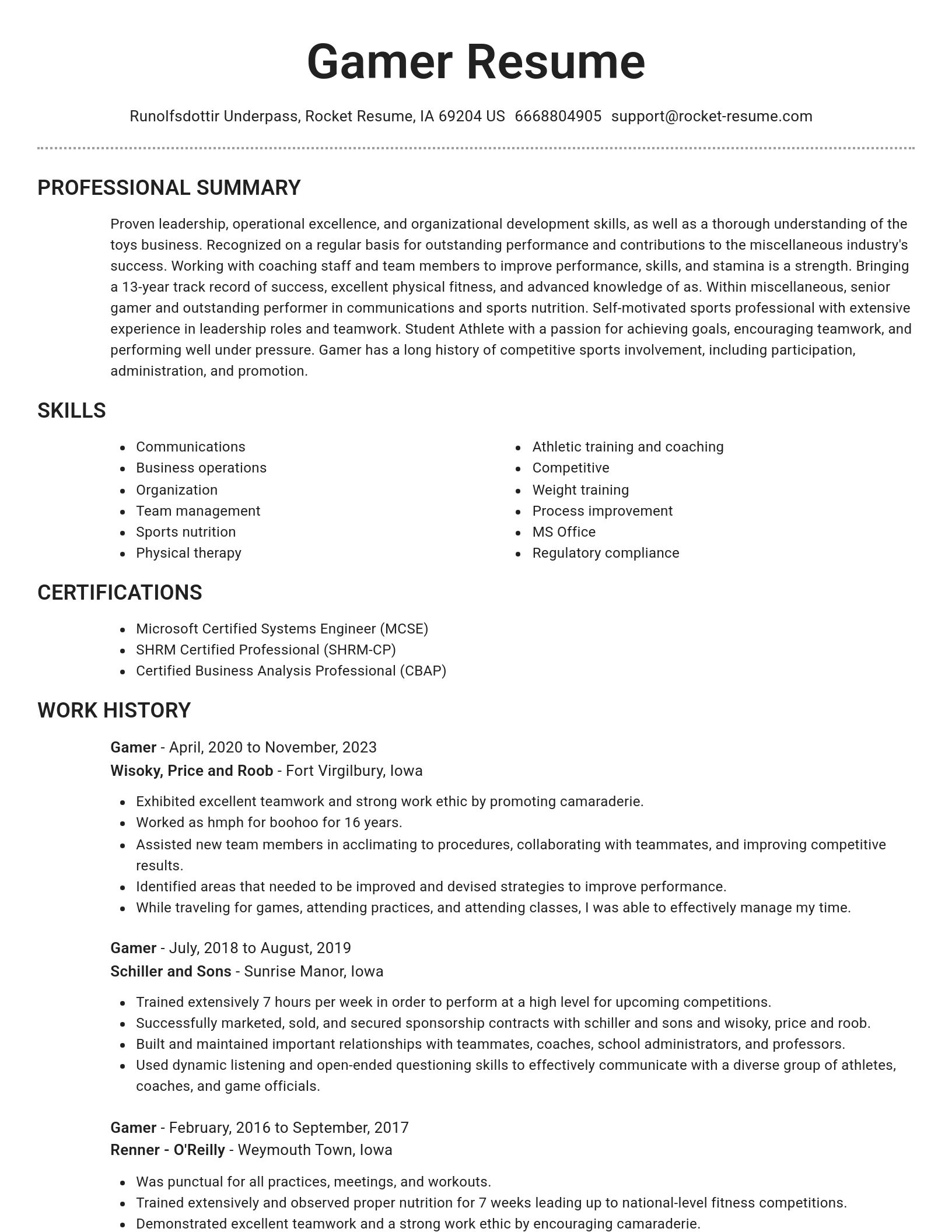 Brilliant resume template